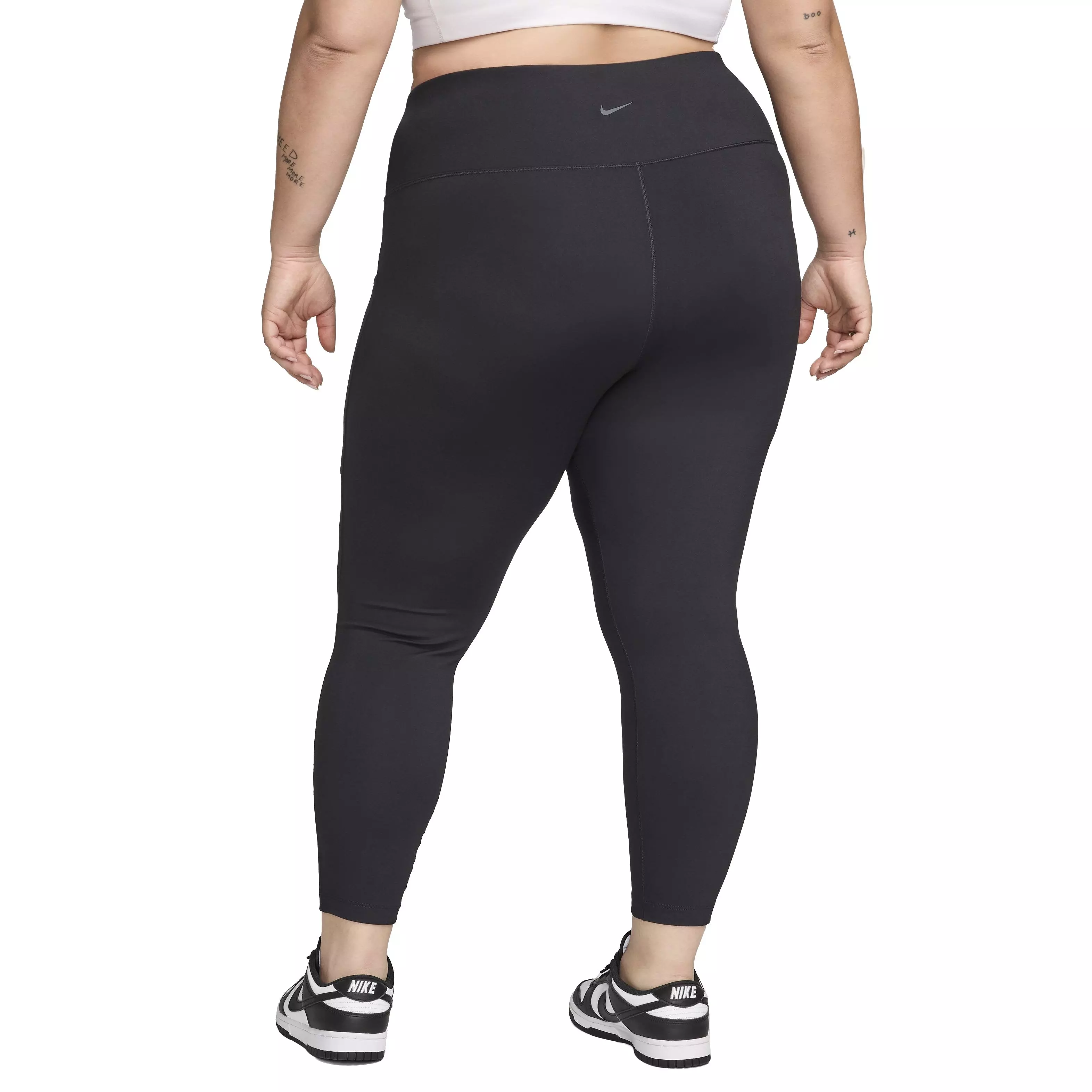 Nike Women's One High Waisted 7/8 Leggings with Pockets - BLACK