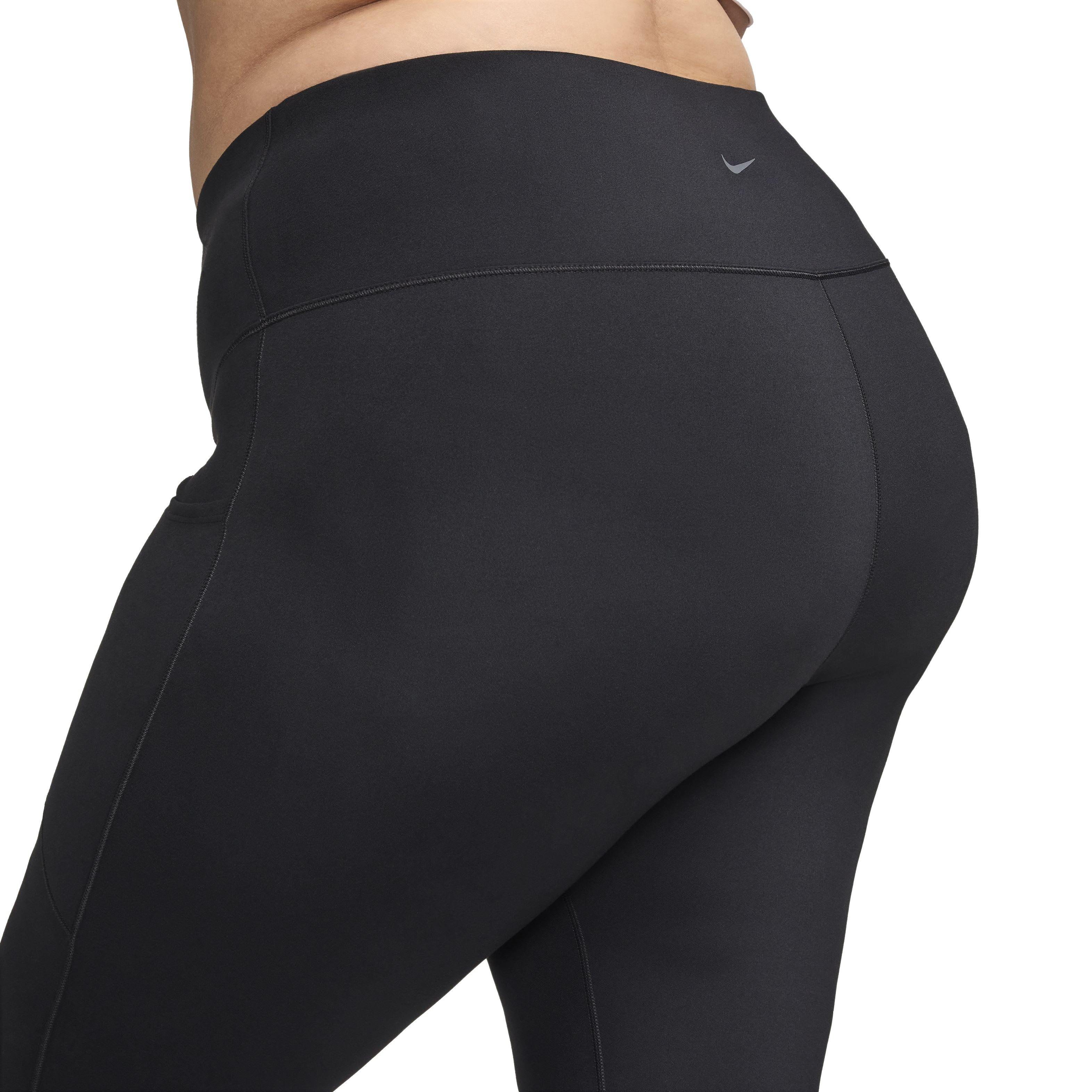 Nike Women's One High Waisted 7/8 Leggings with Pockets - BLACK Thumbnail View 5