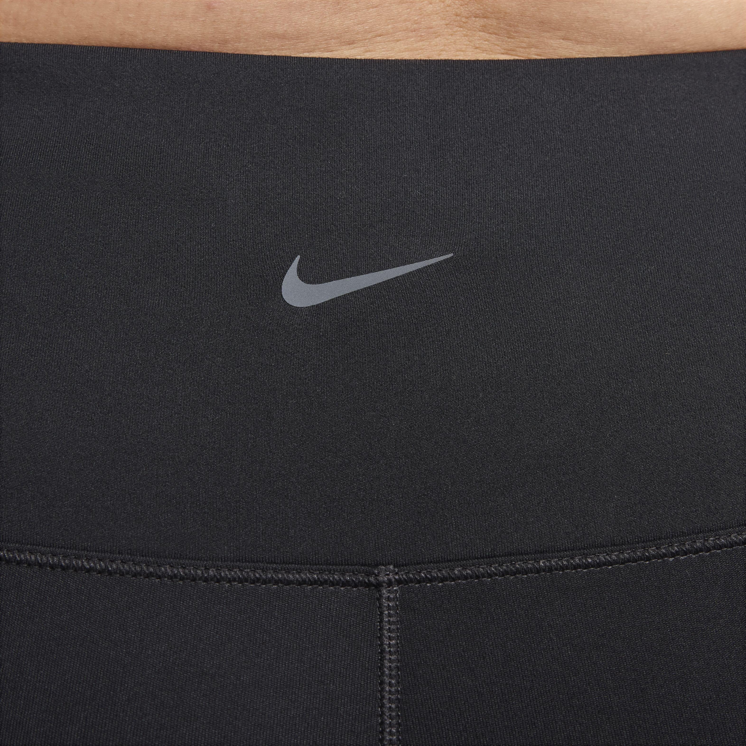 Nike Women's One High Waisted 7/8 Leggings with Pockets - BLACK Thumbnail View 6