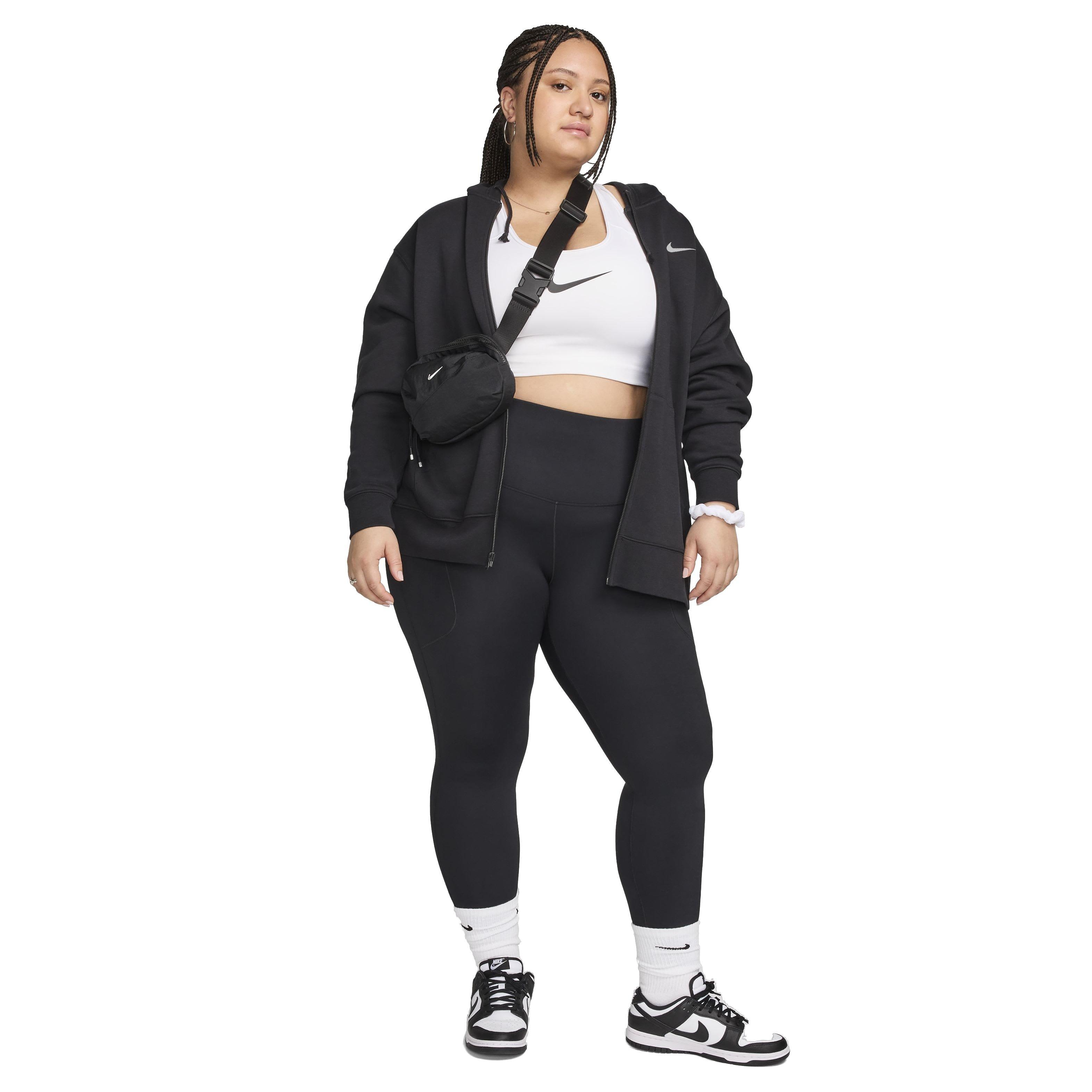 Nike Women's One High Waisted 7/8 Leggings with Pockets - BLACK Thumbnail View 8