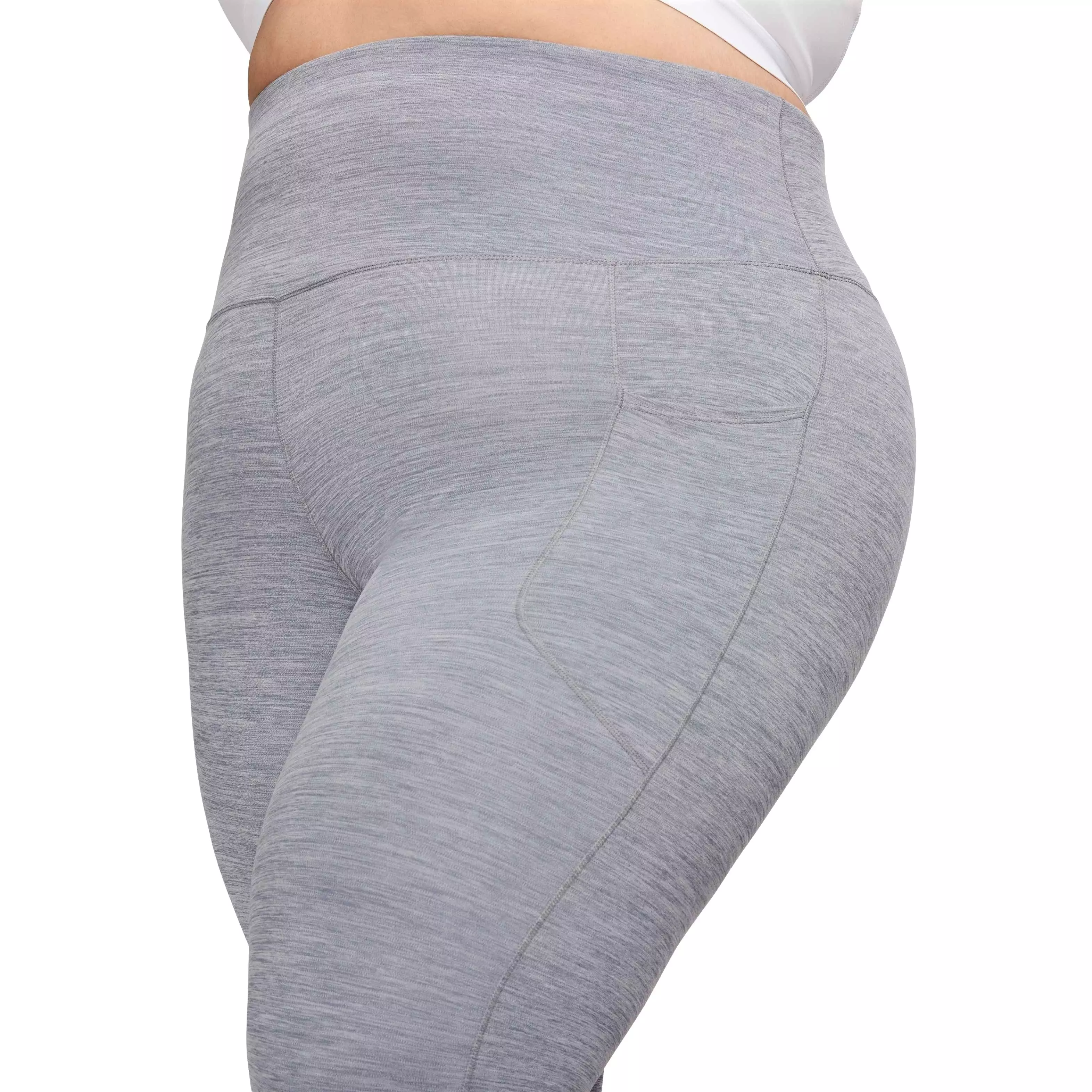 Nike Women's One High Waisted 7/8 Leggings with Pockets - GREY