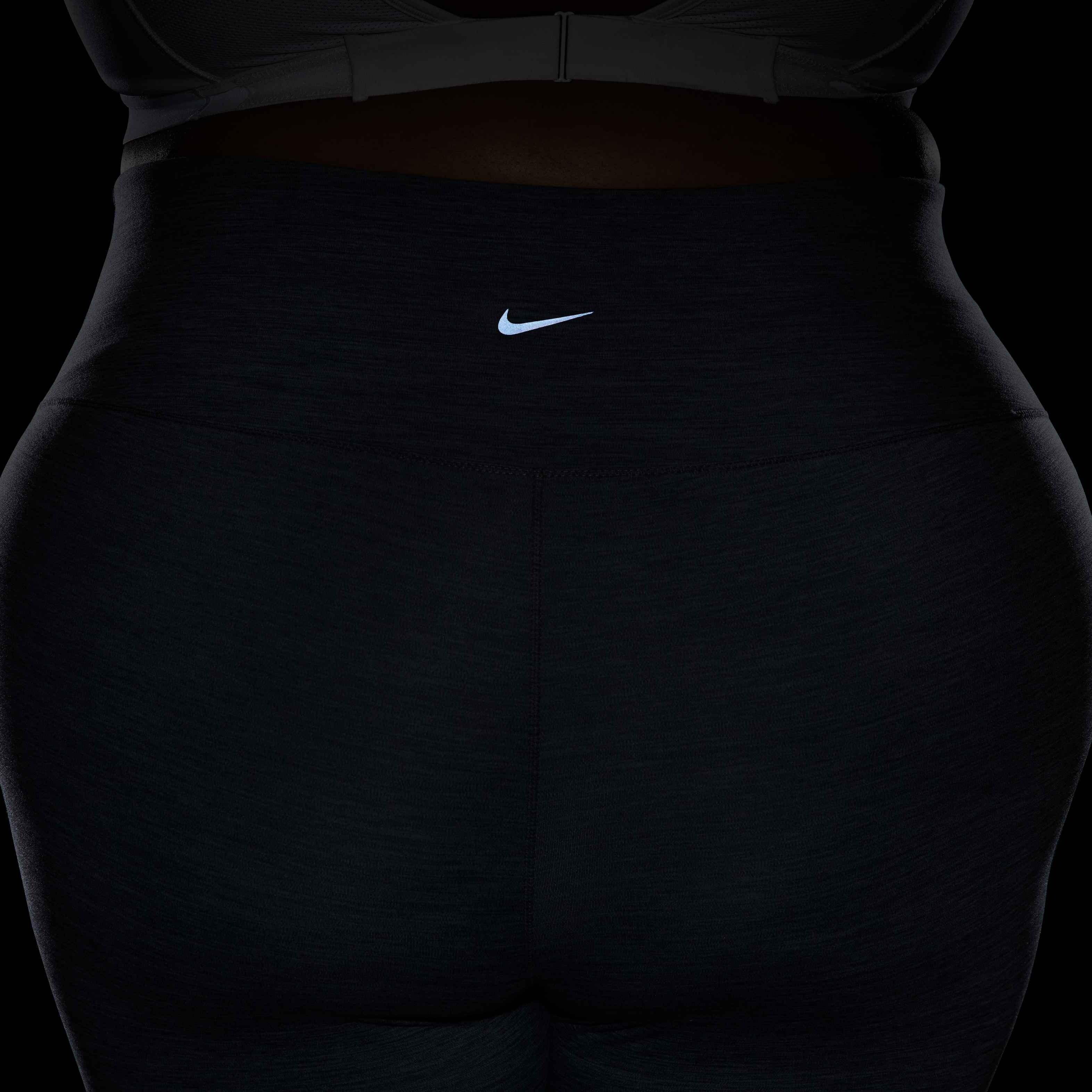 Nike Women's One High Waisted 7/8 Leggings with Pockets - GREY Thumbnail View 9