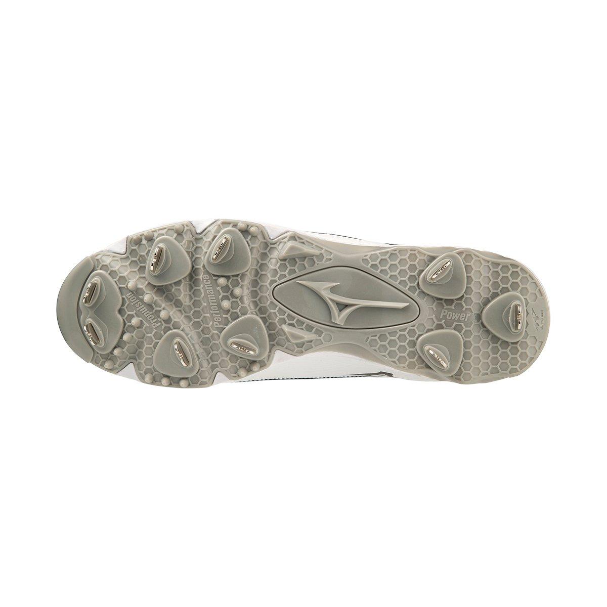 Mizuno 9-Spike Ambition 3 "Black/White" Men's Baseball Cleat - BLACK/WHITE Thumbnail View 4