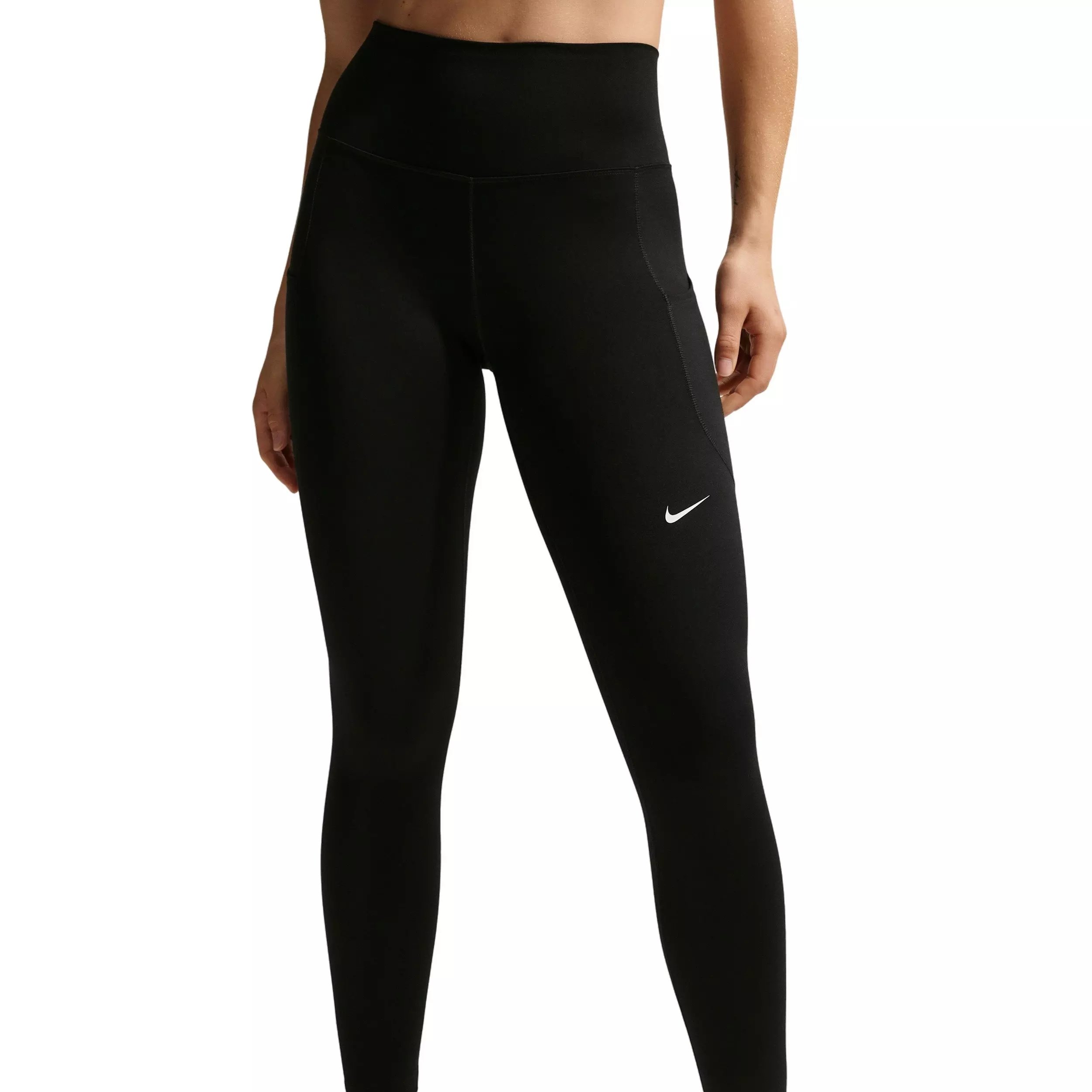 Nike Women's One High-Waisted 7/8 Leggings with Pockets - Black - BLACK