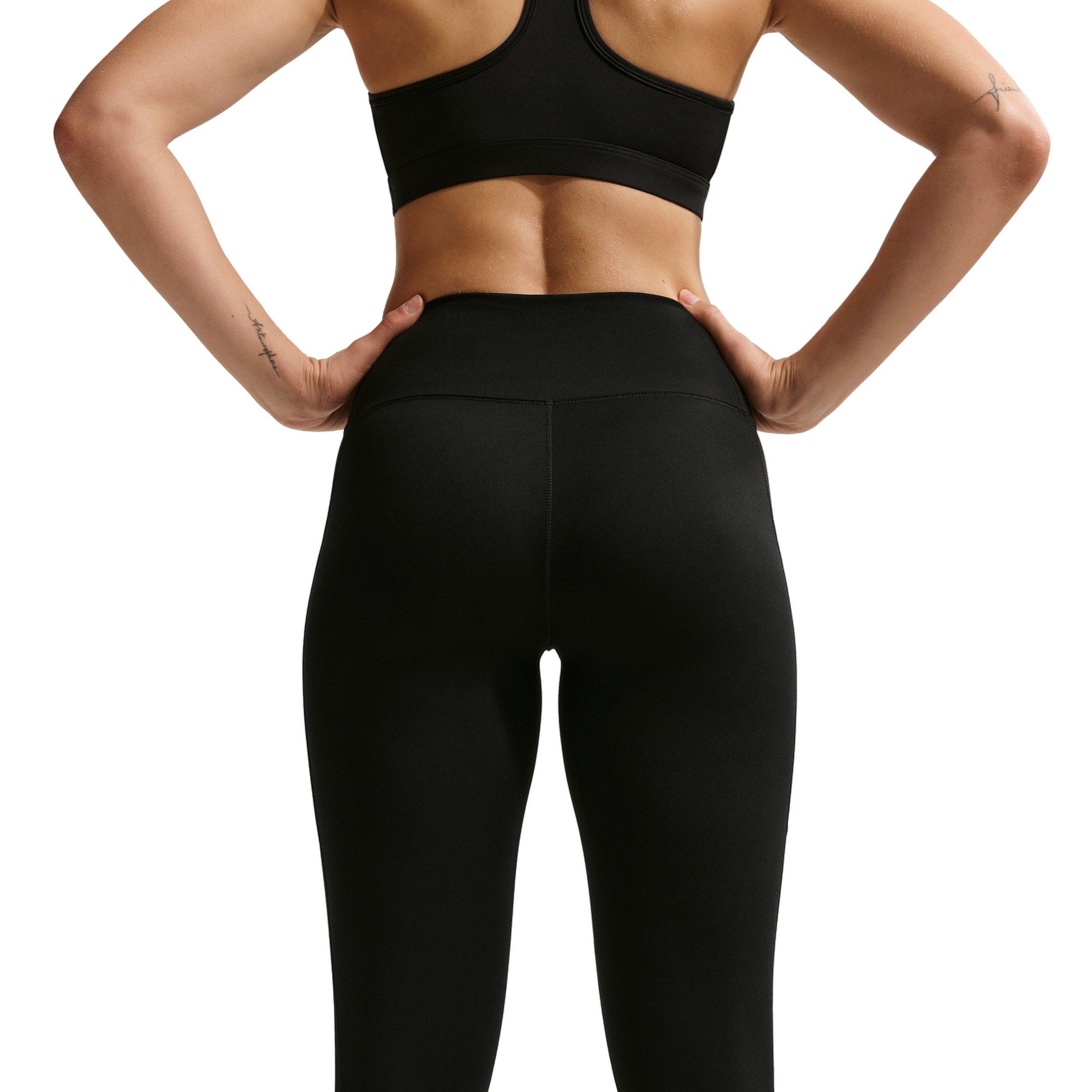 Nike Women's One High-Waisted 7/8 Leggings with Pockets - Black - BLACK Thumbnail View 2