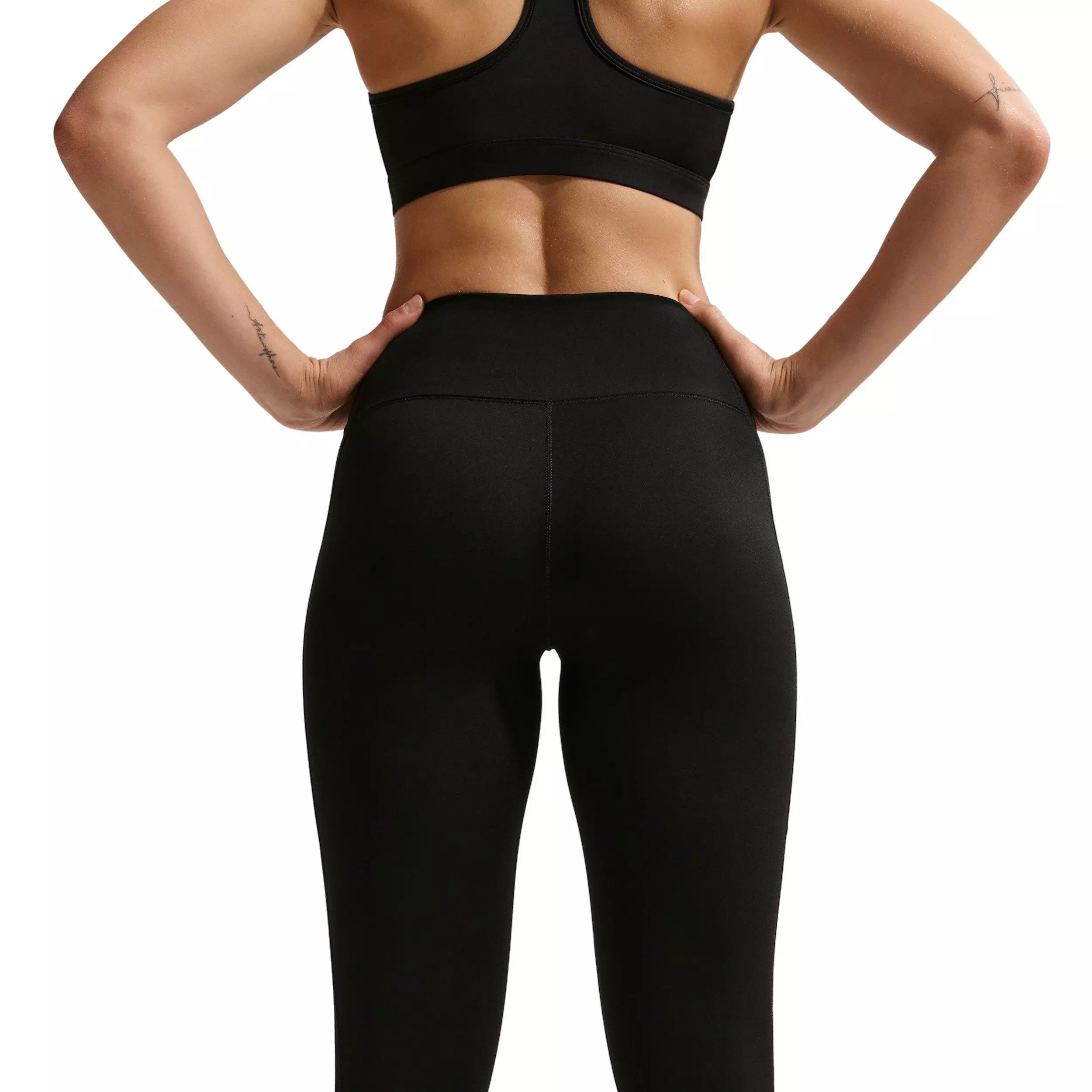 Nike Women's One High-Waisted 7/8 Leggings with Pockets - Black - BLACK