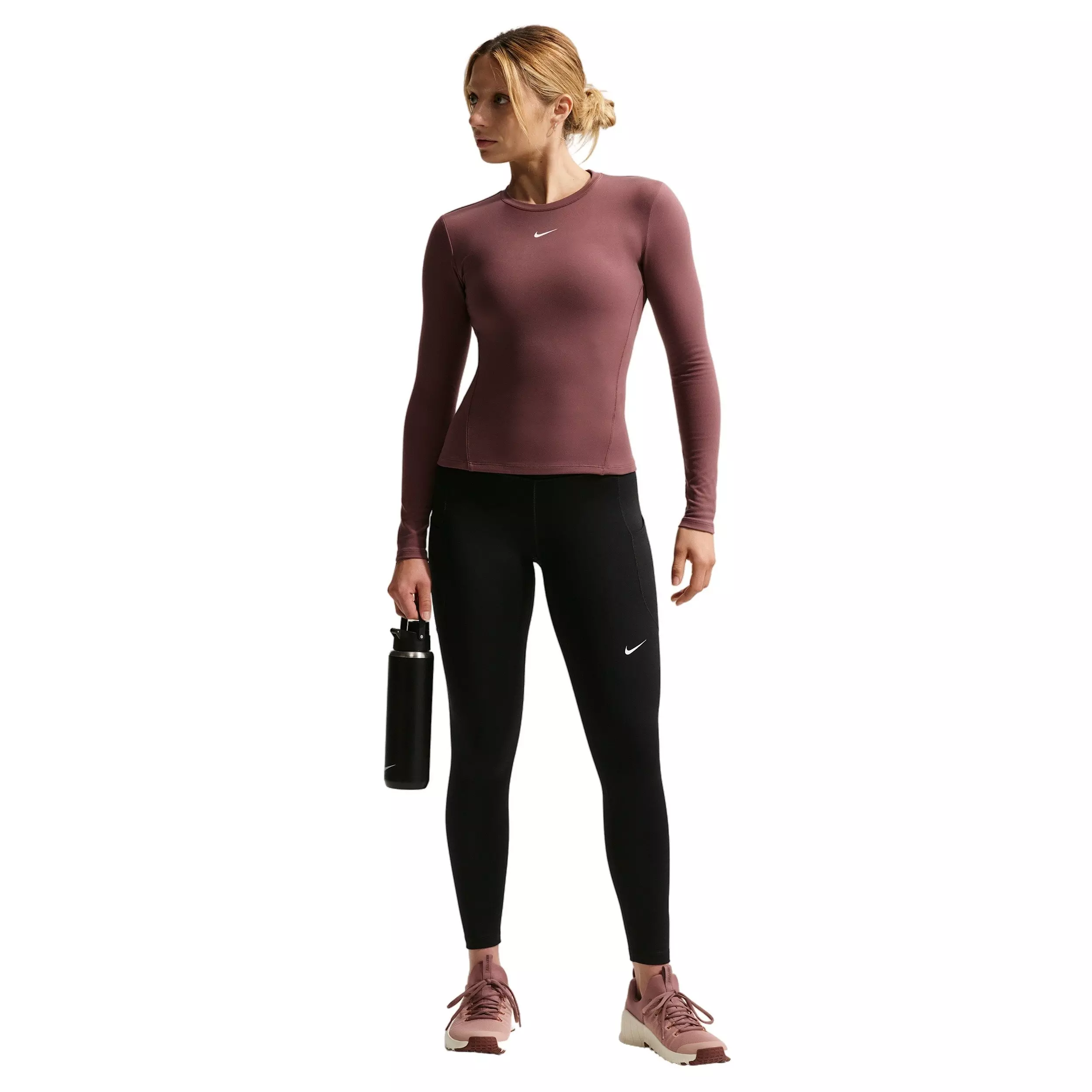 Nike Women's One High-Waisted 7/8 Leggings with Pockets -Black - BLACK