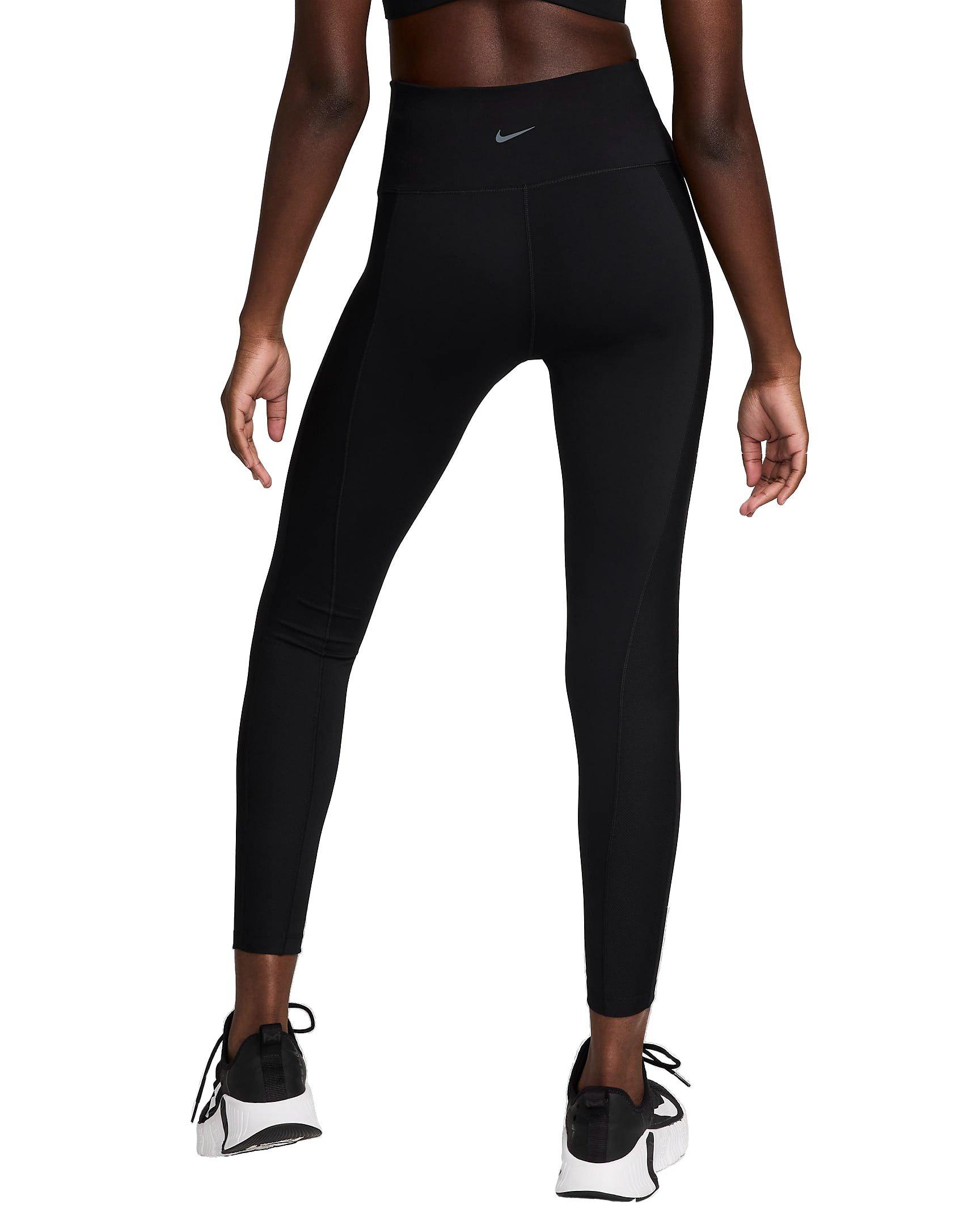 Nike Women's One Wrap High-Waisted 7/8 Leggings - BLACK Thumbnail View 2