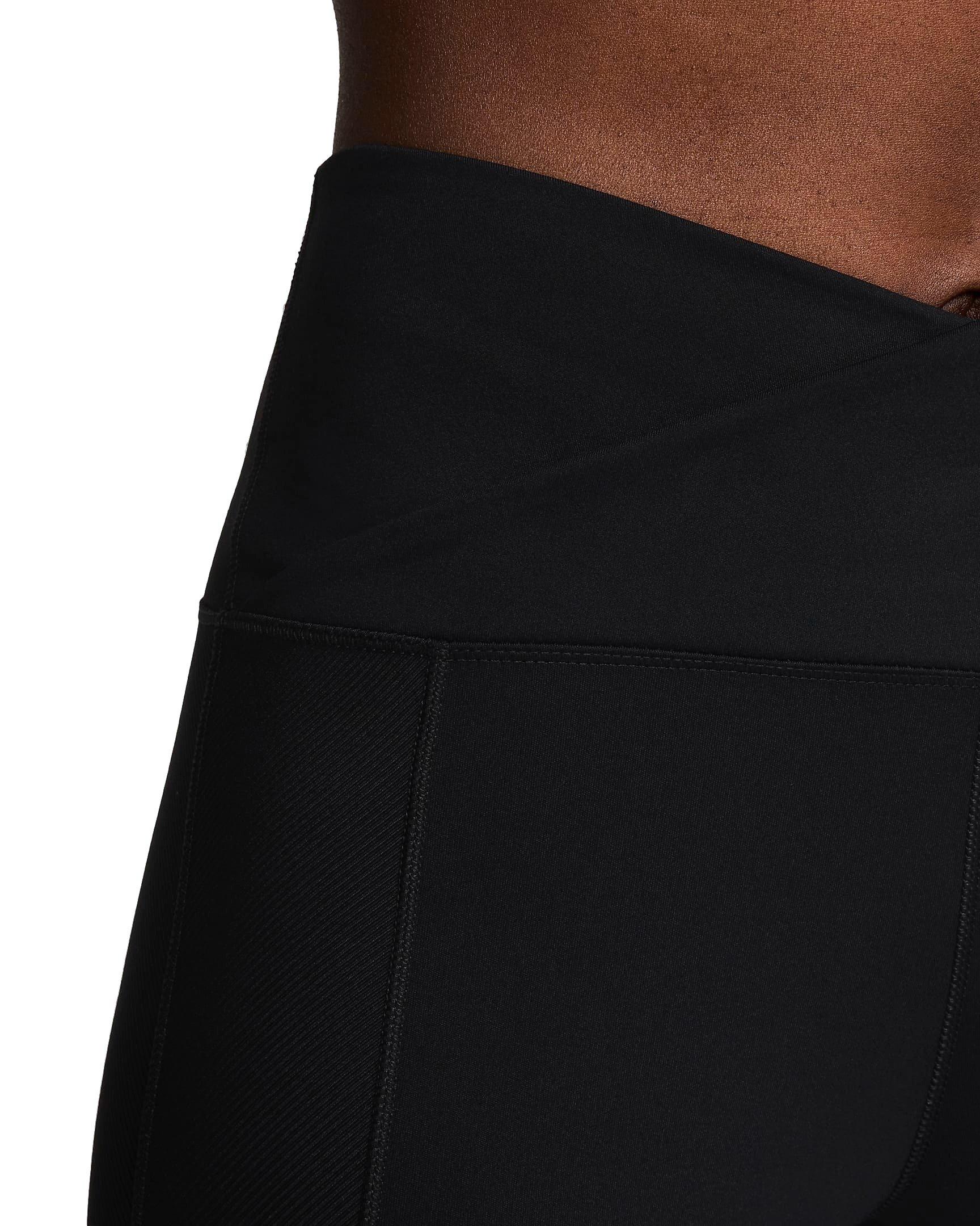 Nike Women's One Wrap High-Waisted 7/8 Leggings - BLACK Thumbnail View 4