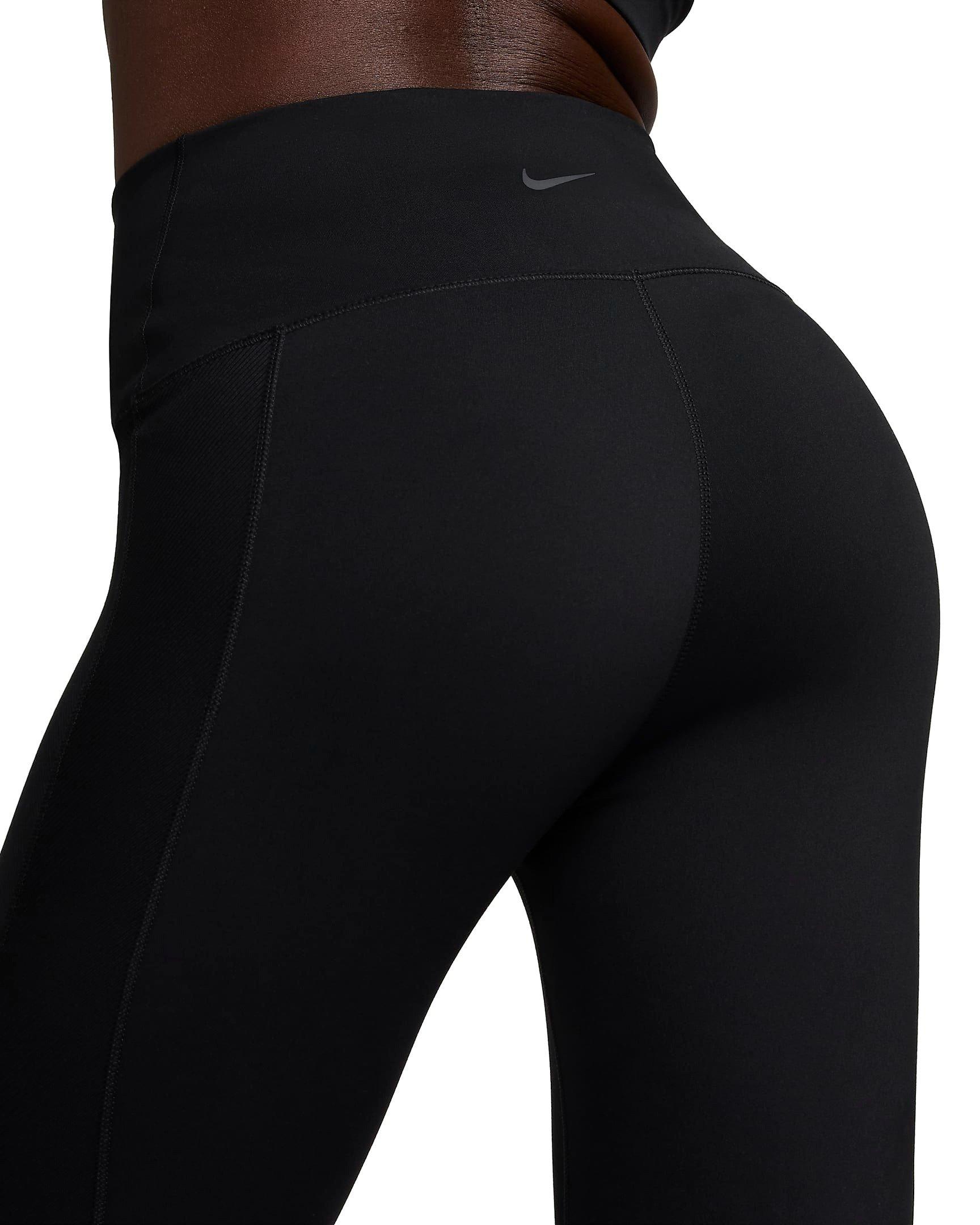 Nike Women's One Wrap High-Waisted 7/8 Leggings - BLACK Thumbnail View 5