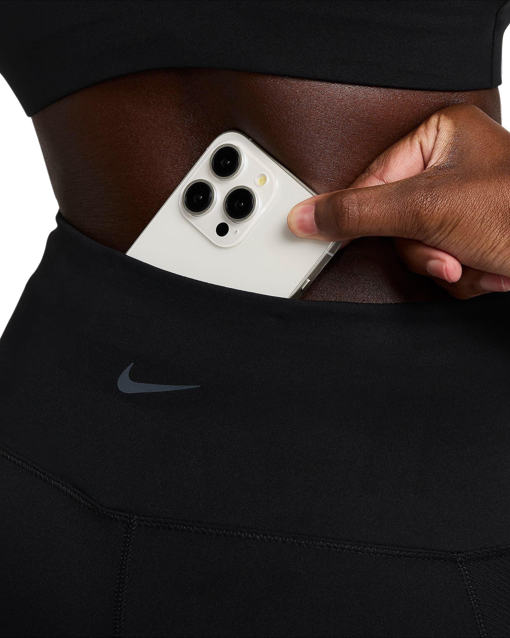 Nike Women's One Wrap High-Waisted 7/8 Leggings - BLACK Thumbnail View 6