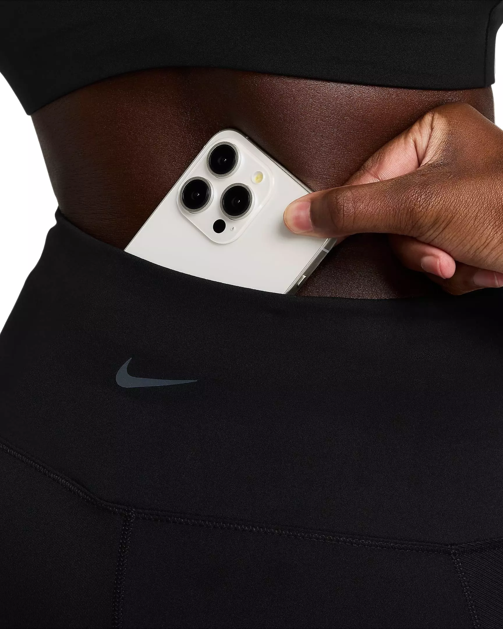 Nike Women's One Wrap High-Waisted 7/8 Leggings - BLACK