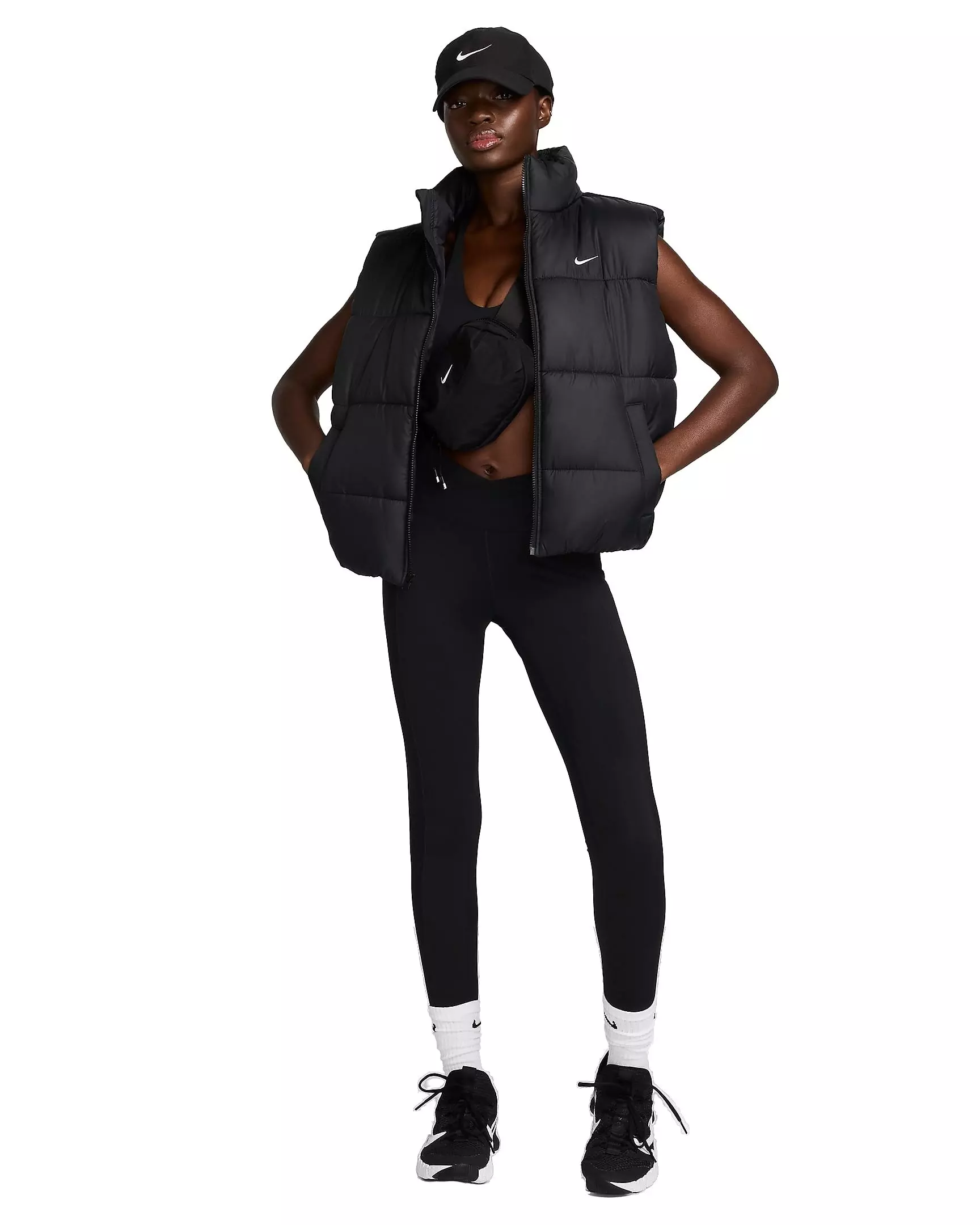 Nike Women's One Wrap High-Waisted 7/8 Leggings - BLACK