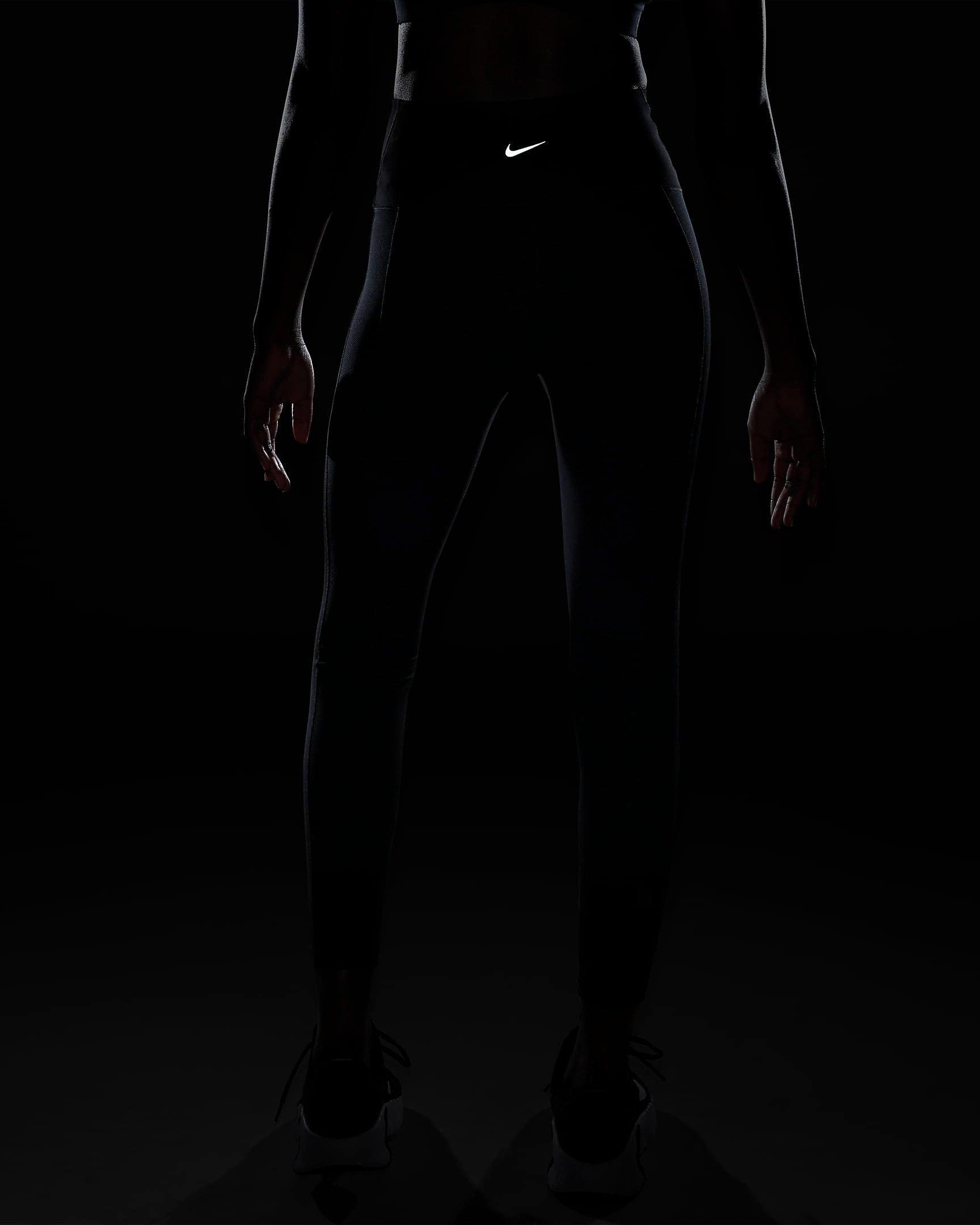 Nike Women's One Wrap High-Waisted 7/8 Leggings - BLACK Thumbnail View 8