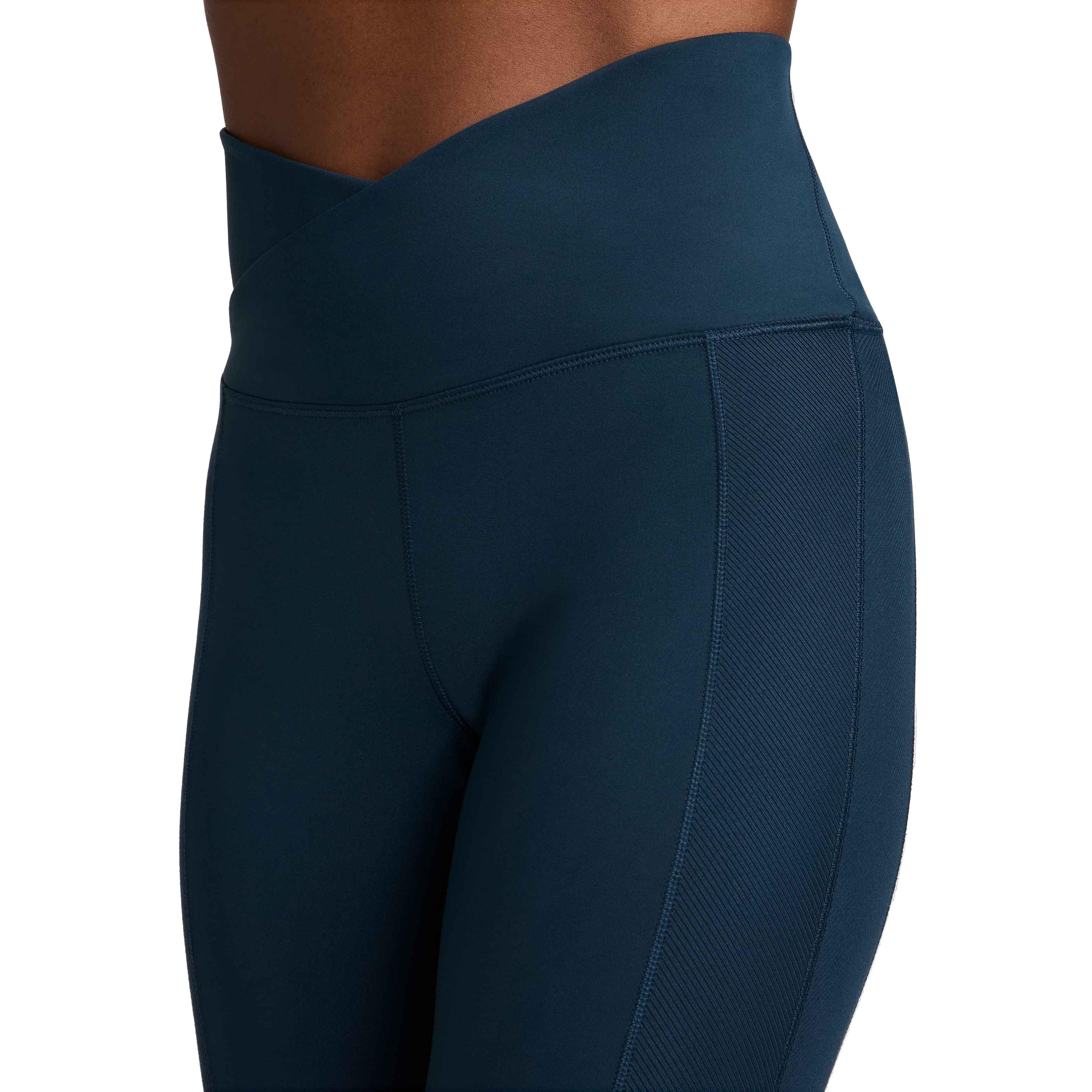 Nike Women's One Wrap High-Waisted 7/8 Leggings - NAVY Thumbnail View 3