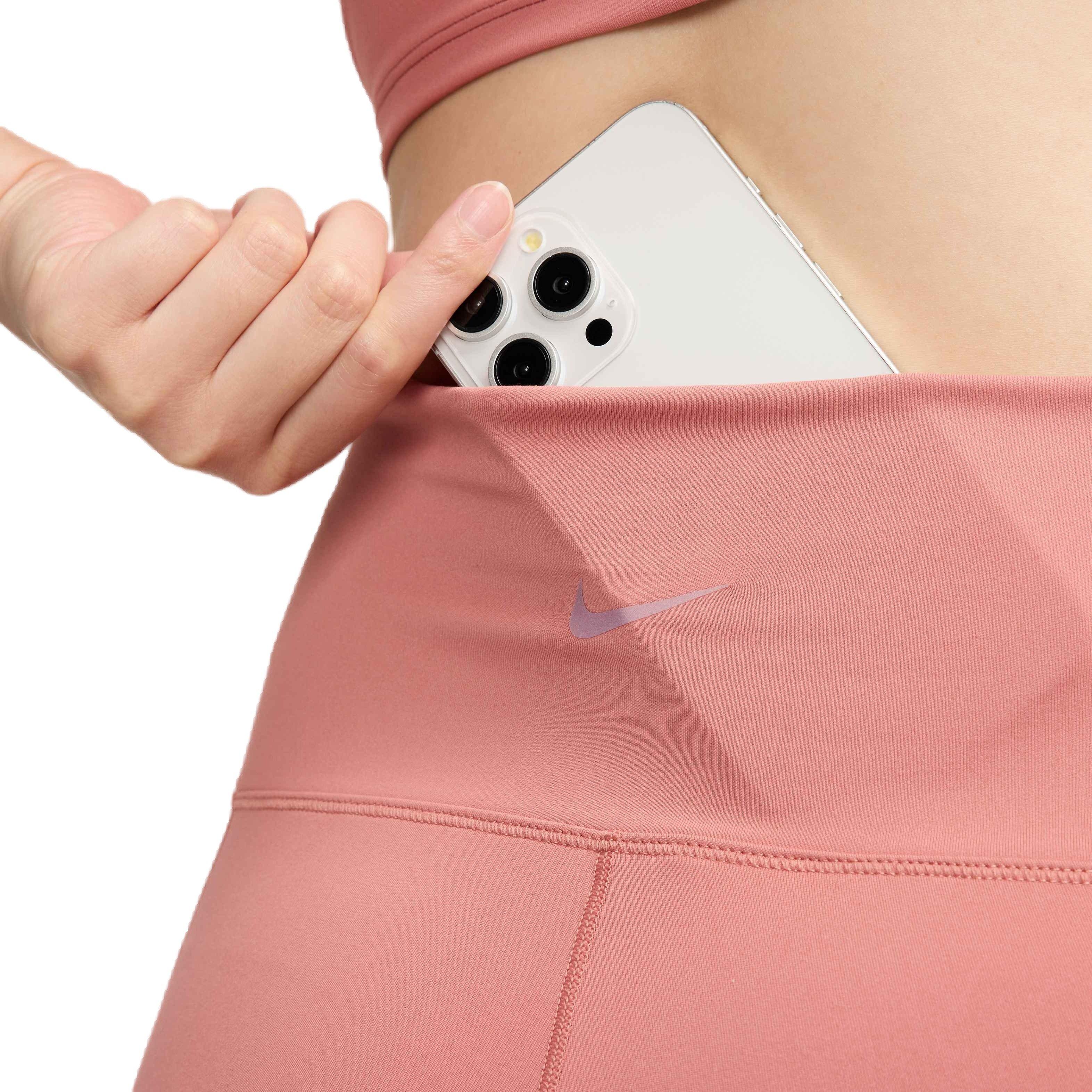 Nike Women's One Wrap High-Waisted 7/8 Leggings - PINK Thumbnail View 6