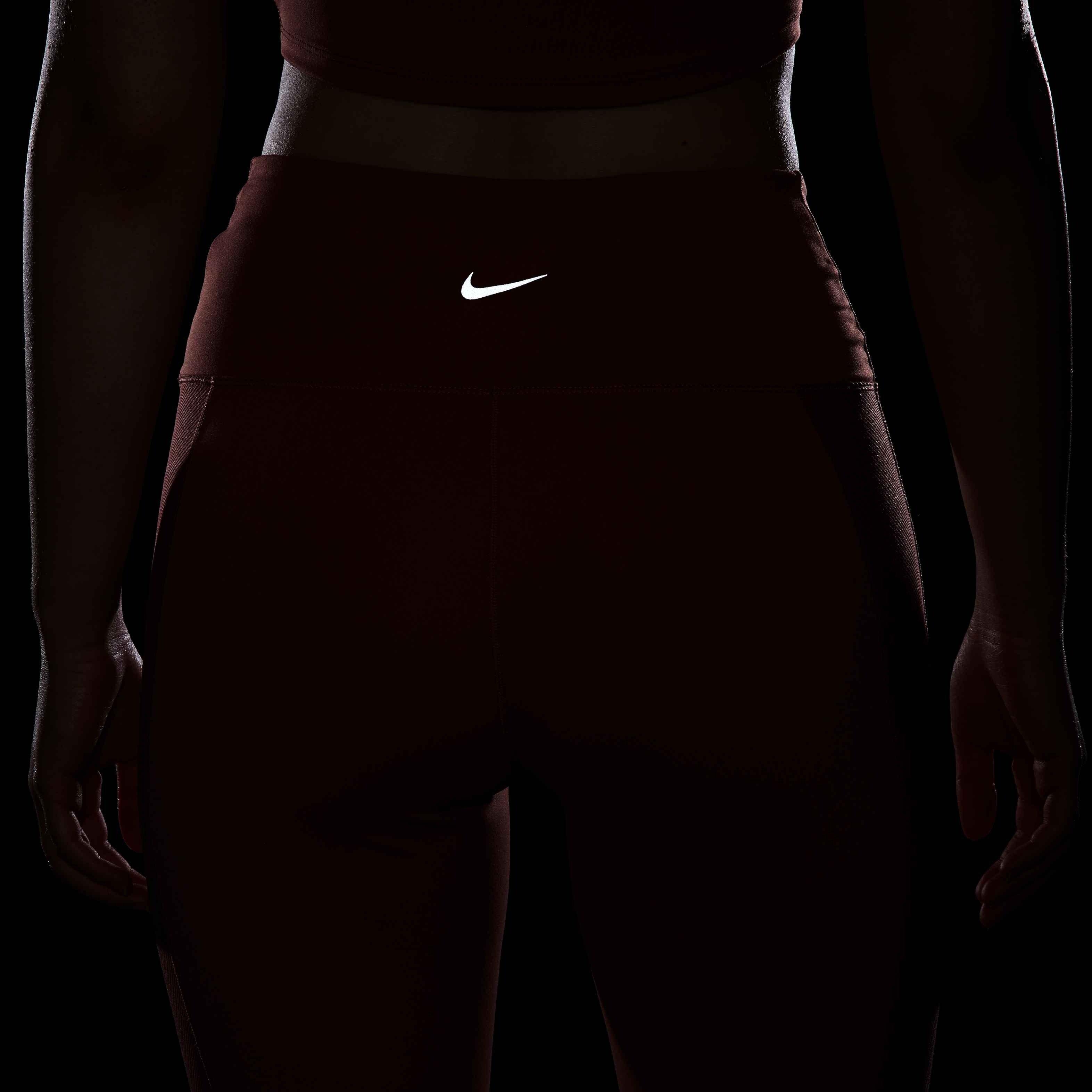 Nike Women's One Wrap High-Waisted 7/8 Leggings - PINK Thumbnail View 8