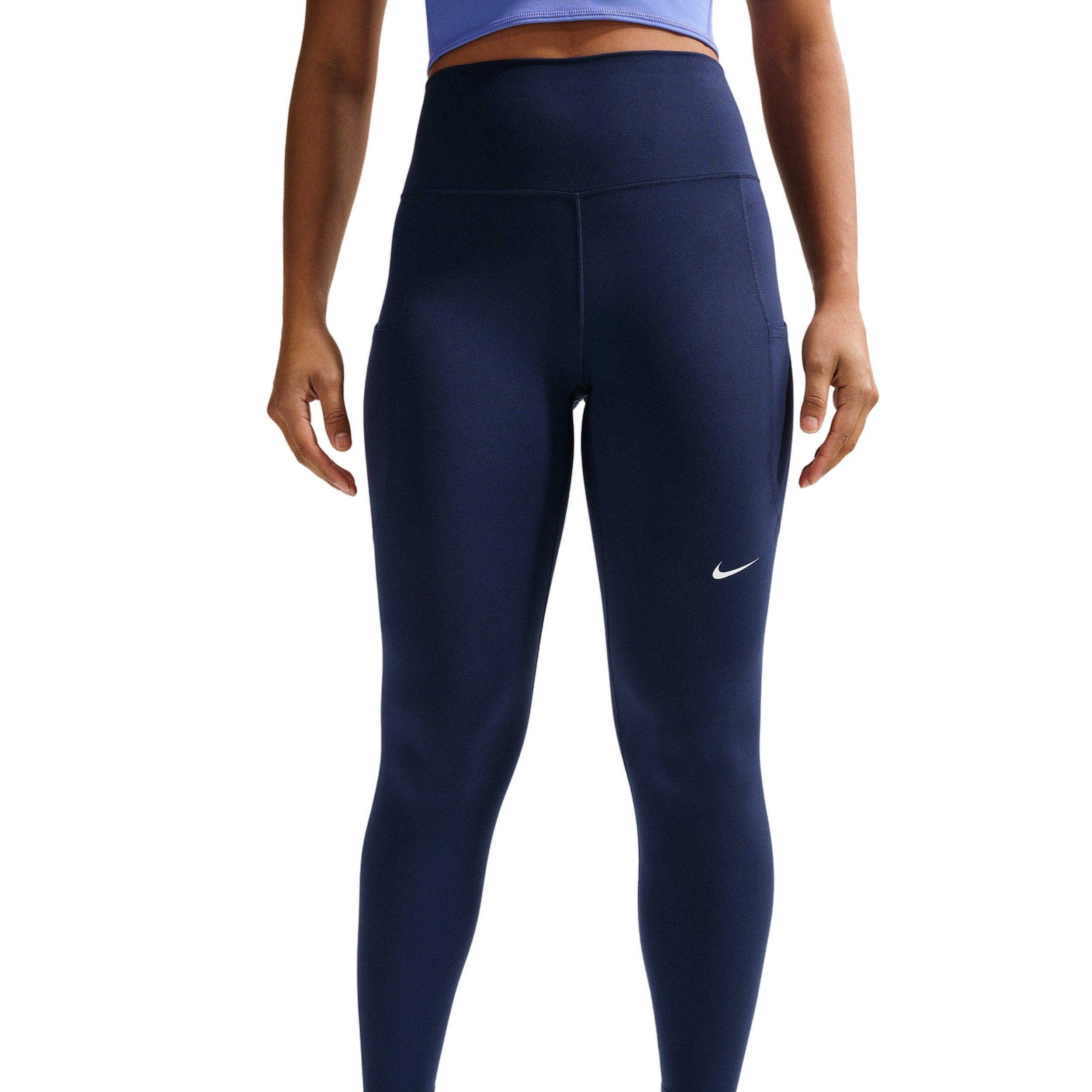 Nike Women's One High-Waisted 7/8 Leggings with Pockets -Navy - NAVY Thumbnail View 1