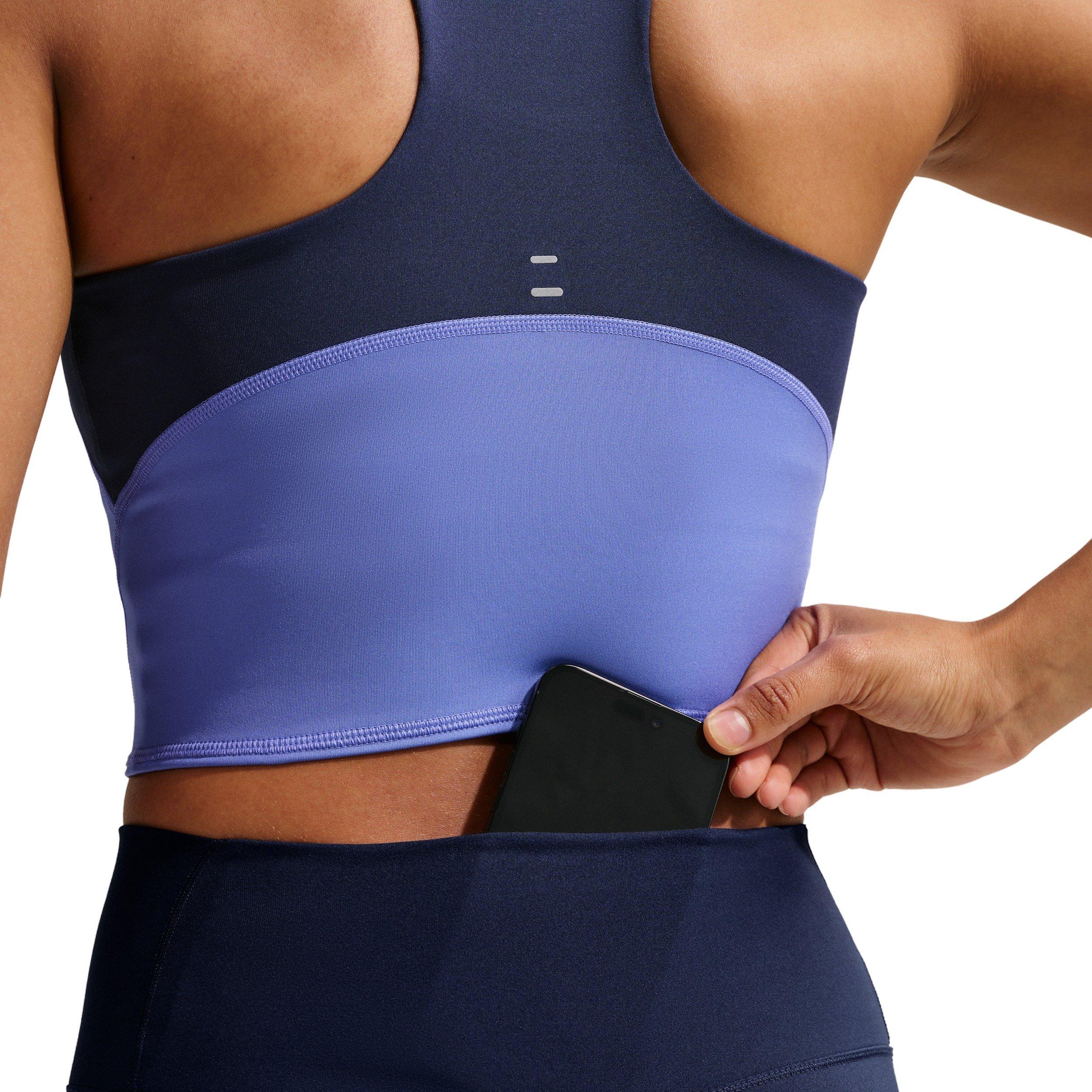 Nike Women's One High-Waisted 7/8 Leggings with Pockets - Navy - NAVY Thumbnail View 5