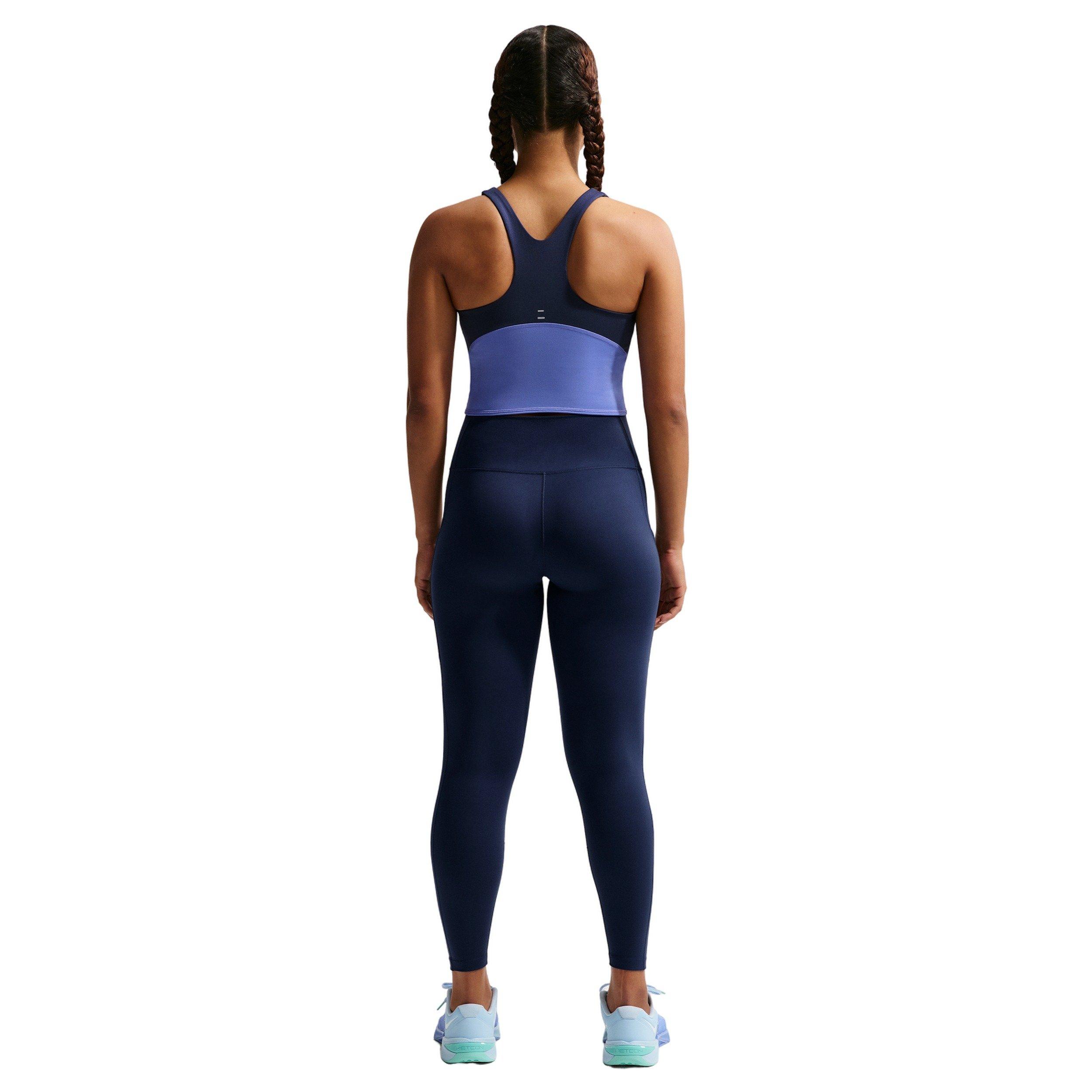 Nike Women's One High-Waisted 7/8 Leggings with Pockets - Navy - NAVY Thumbnail View 7