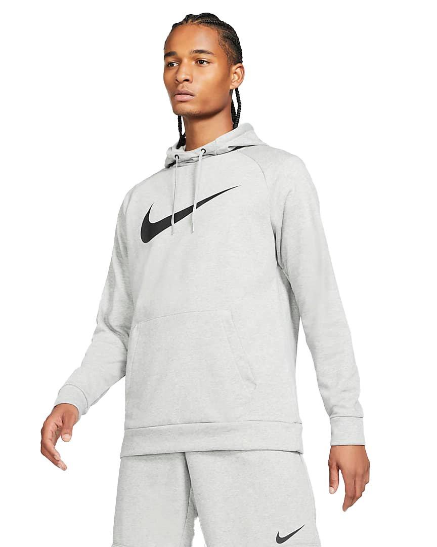 Nike Men's Dri-FIT Grey Pullover Training Hoodie - Hibbett