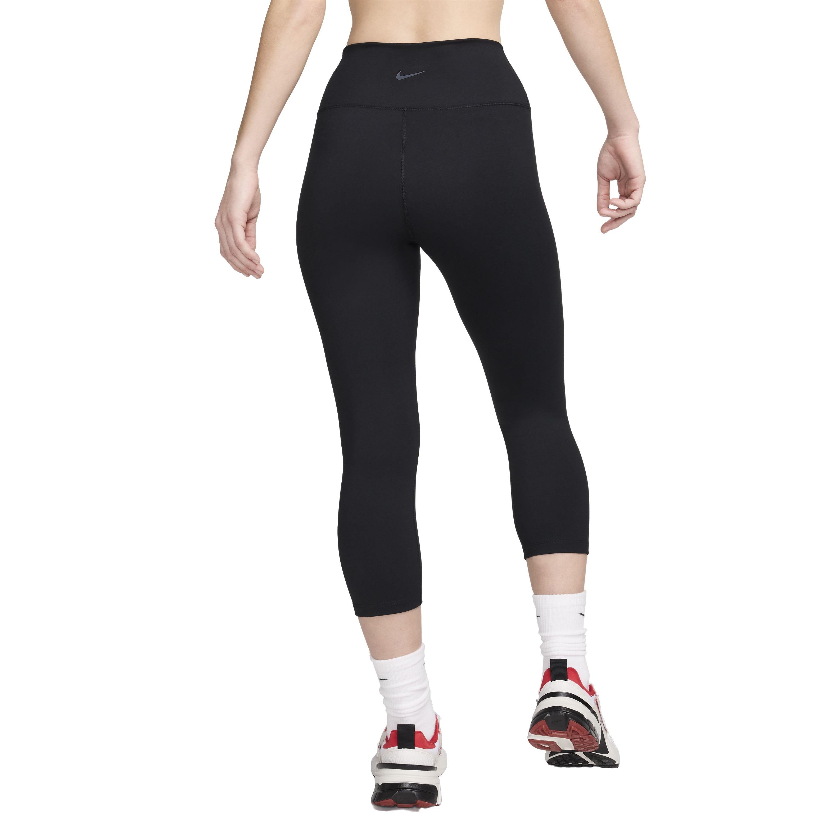 Nike Women's One High-Waisted Crop Leggings - BLACK Thumbnail View 2