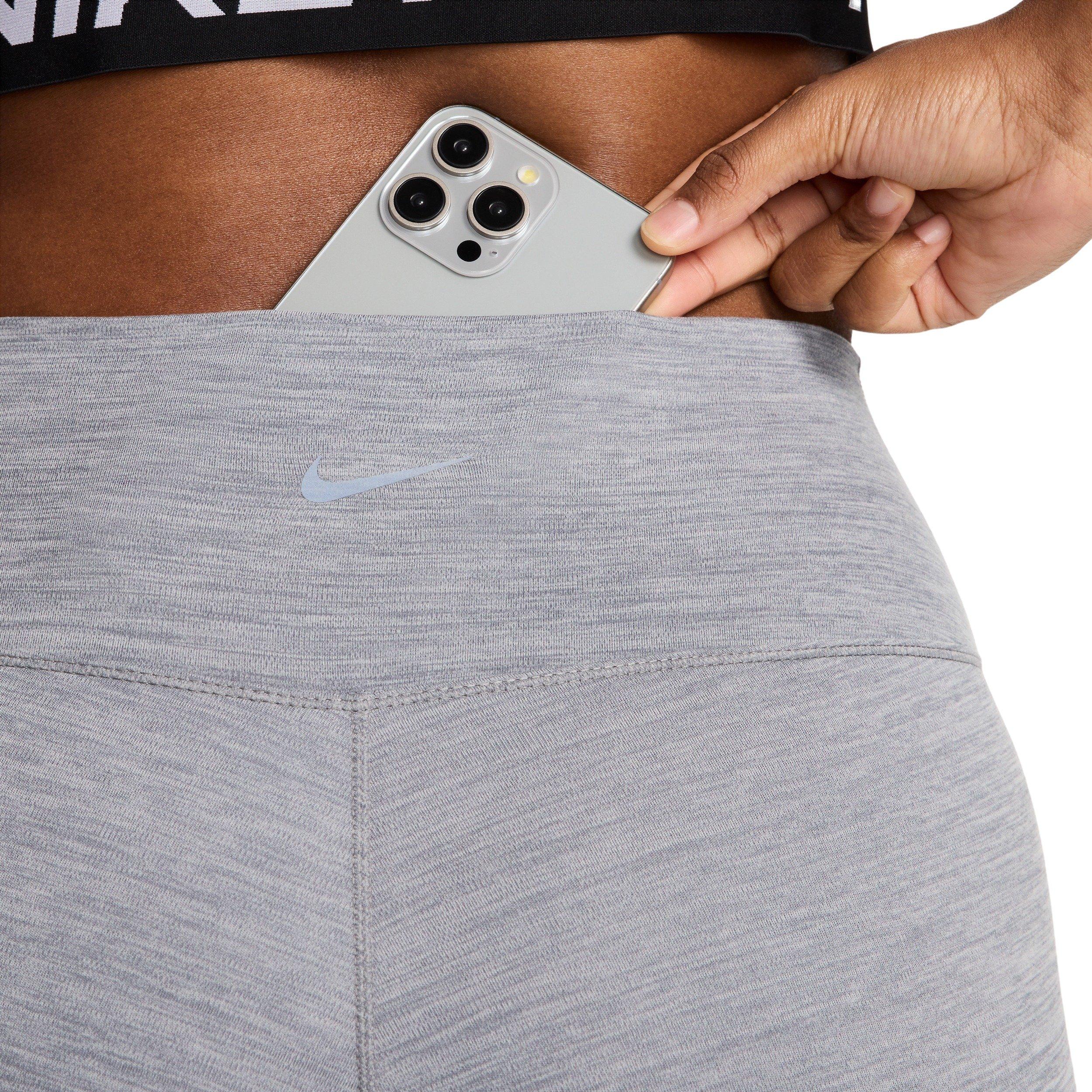 Nike Women's One High-Waisted Crop Leggings - GREY Thumbnail View 6