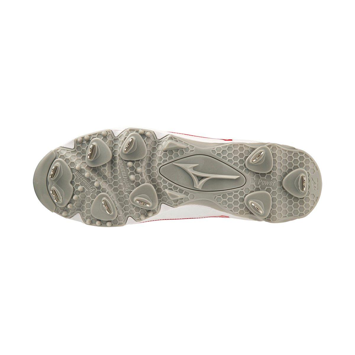 Mizuno 9-Spike Ambition 3 "Red/White" Men's Baseball Cleat - RED/WHITE Thumbnail View 4