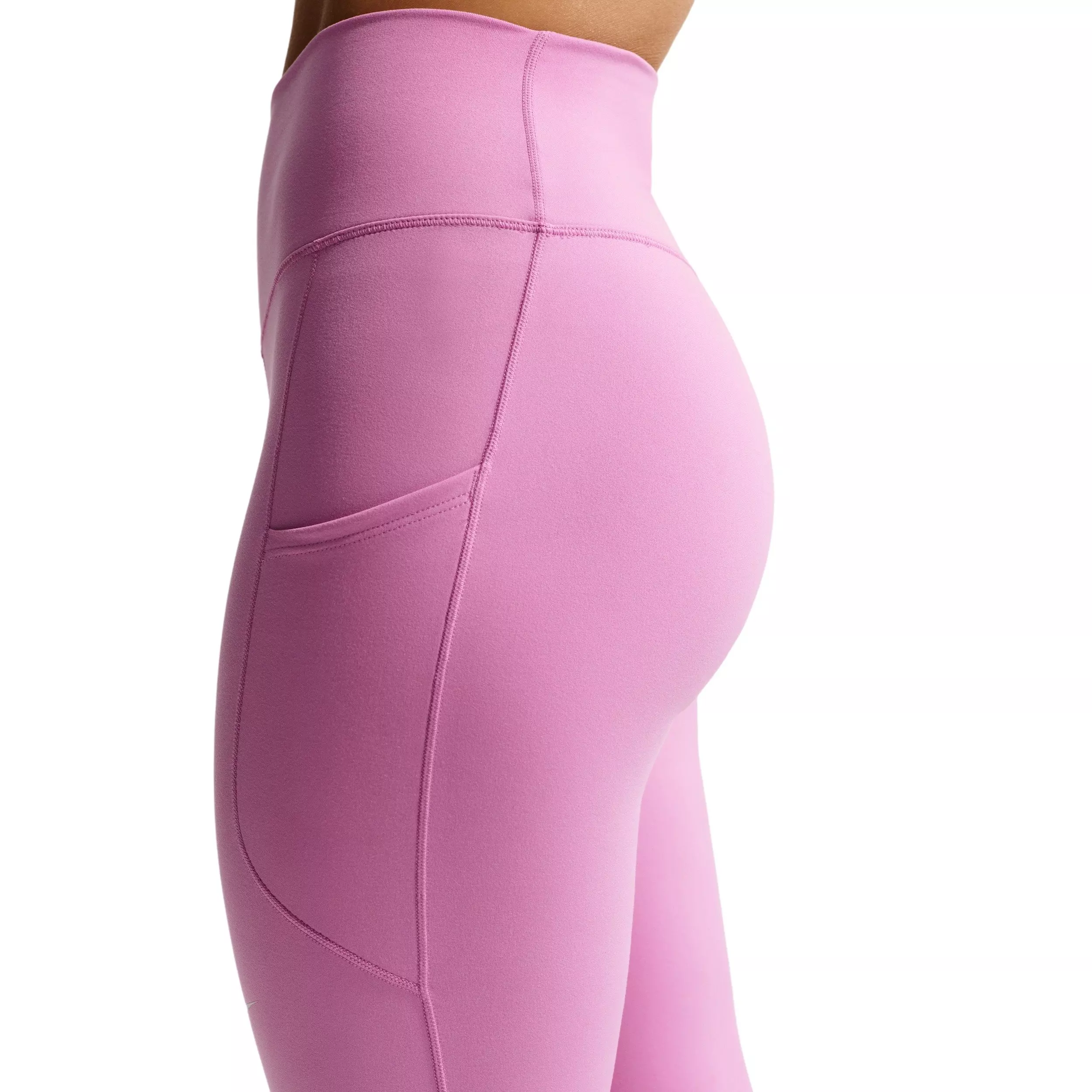 Nike Women's One High-Waisted 7/8 Leggings with Pockets - Lt Magenta - LT MAGENTA
