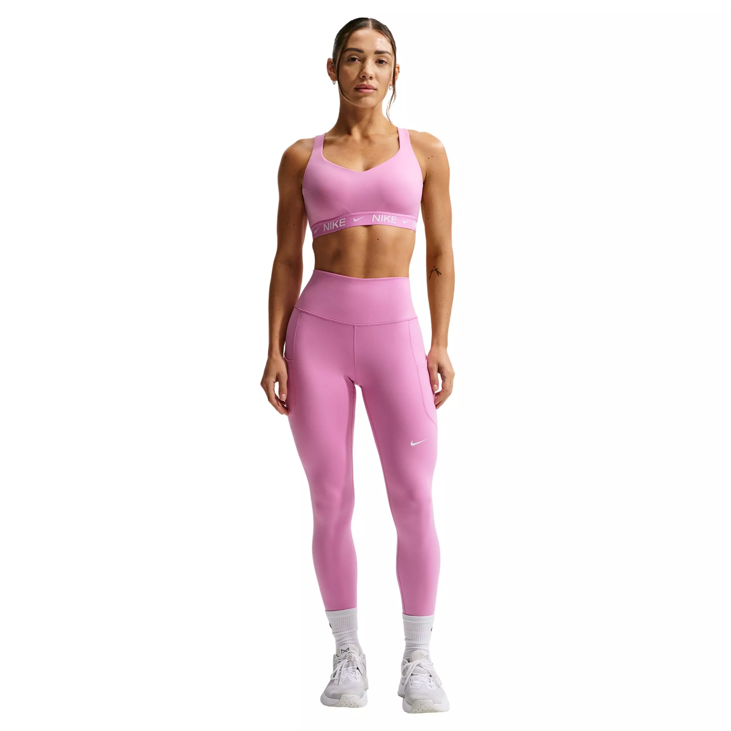 Nike Women's One High-Waisted 7/8 Leggings with Pockets -Lt Magenta - LT MAGENTA