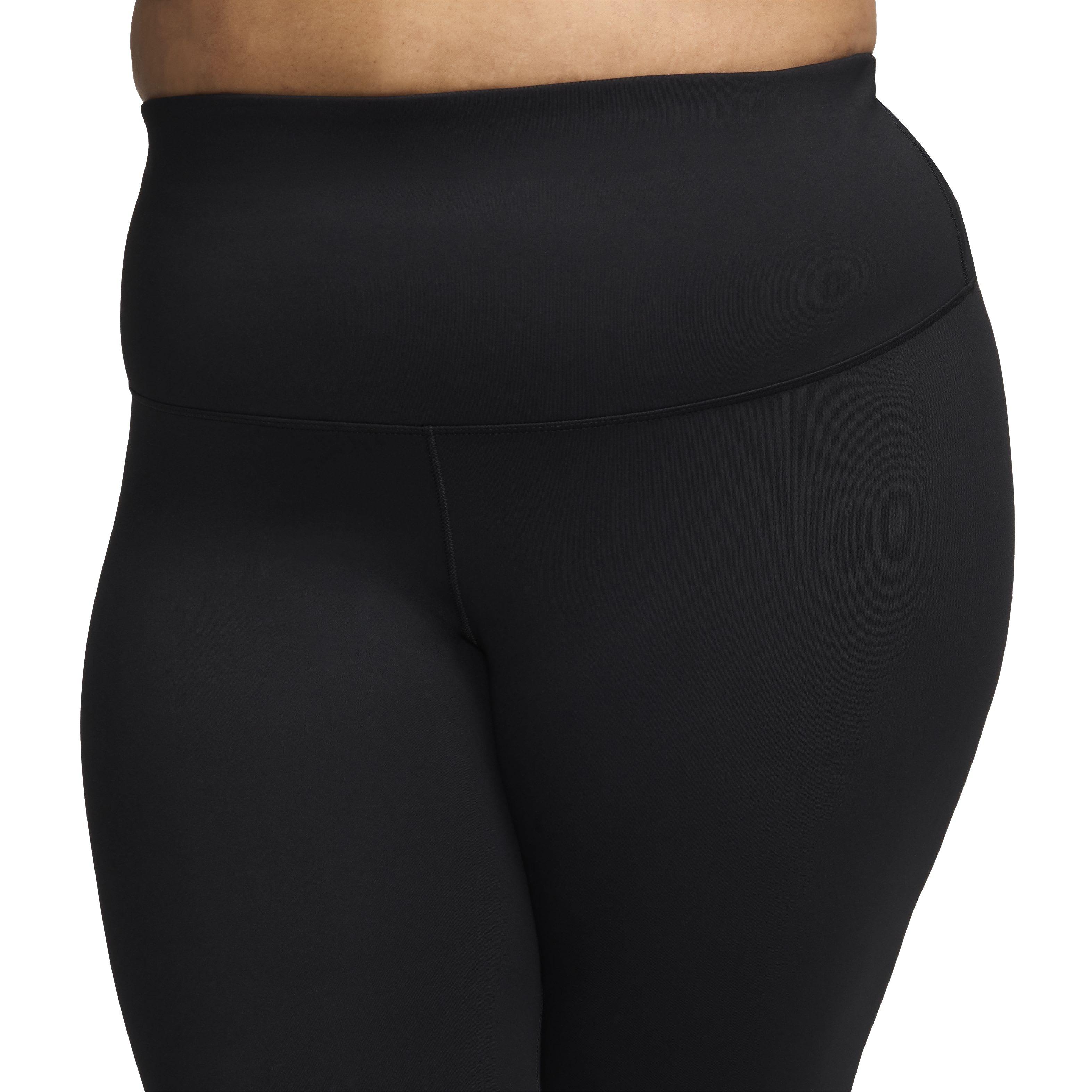 Nike Women's One High Waisted Crop Leggings - BLACK Thumbnail View 3