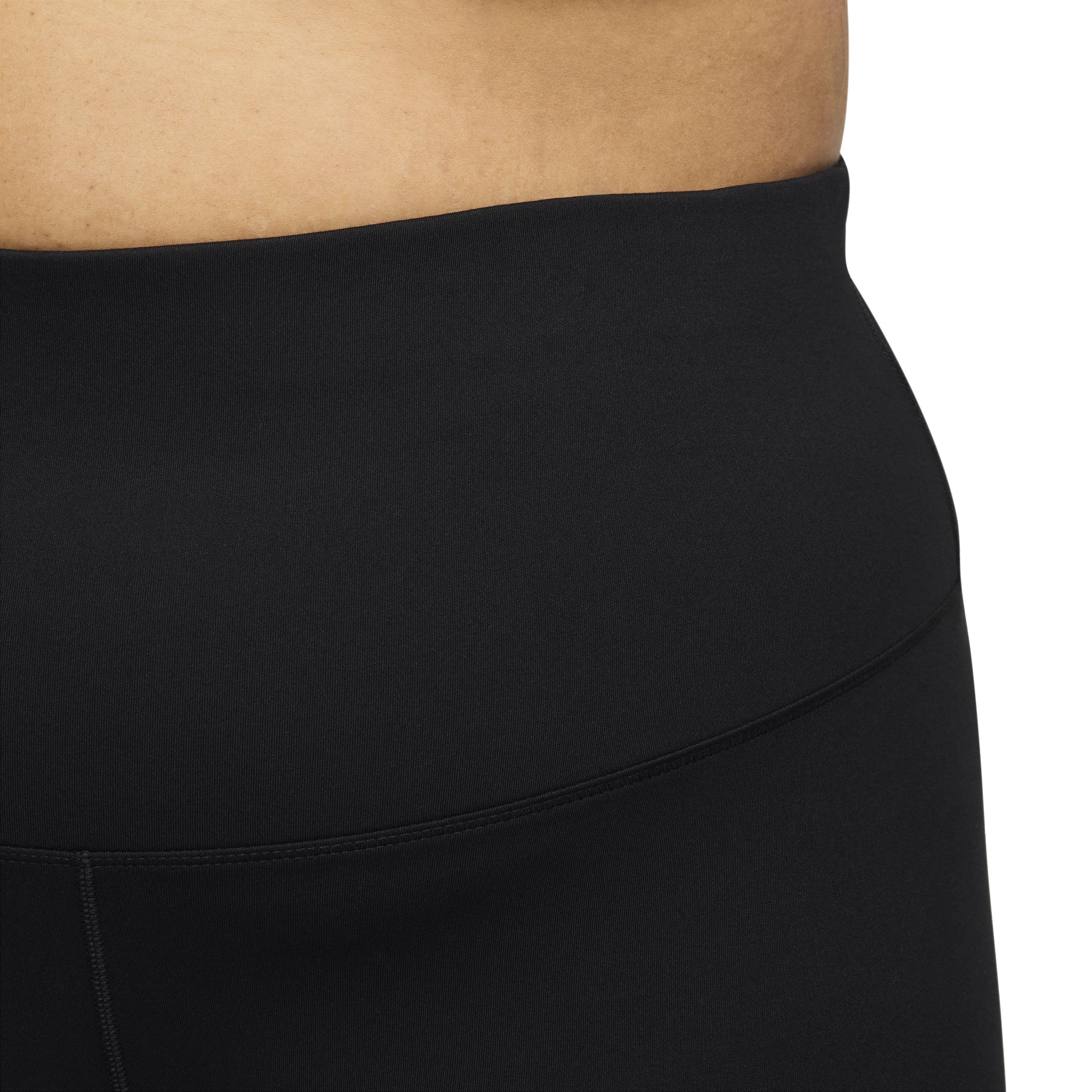 Nike Women's One High Waisted Crop Leggings - BLACK Thumbnail View 4