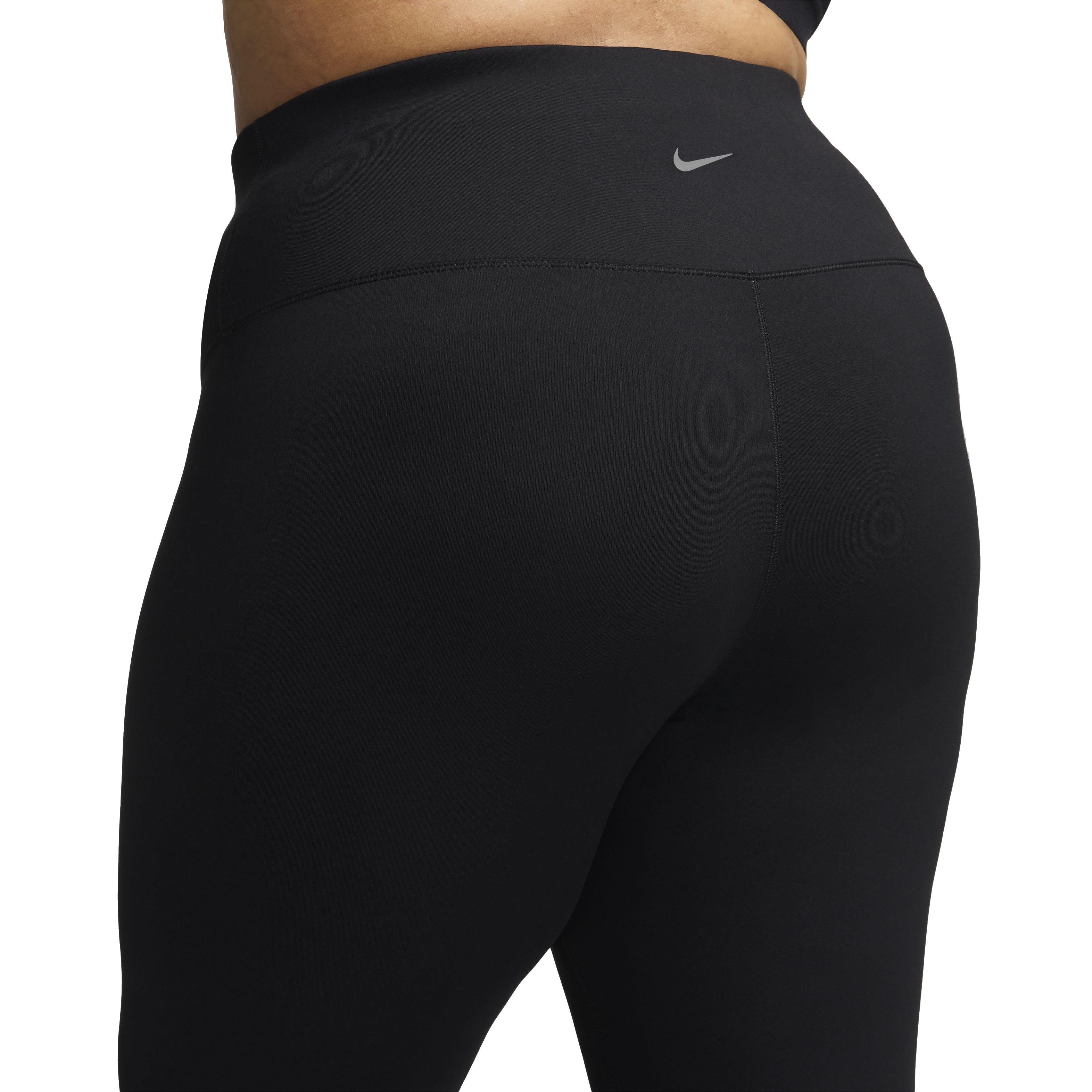 Nike Women's One High Waisted Crop Leggings - BLACK Thumbnail View 5