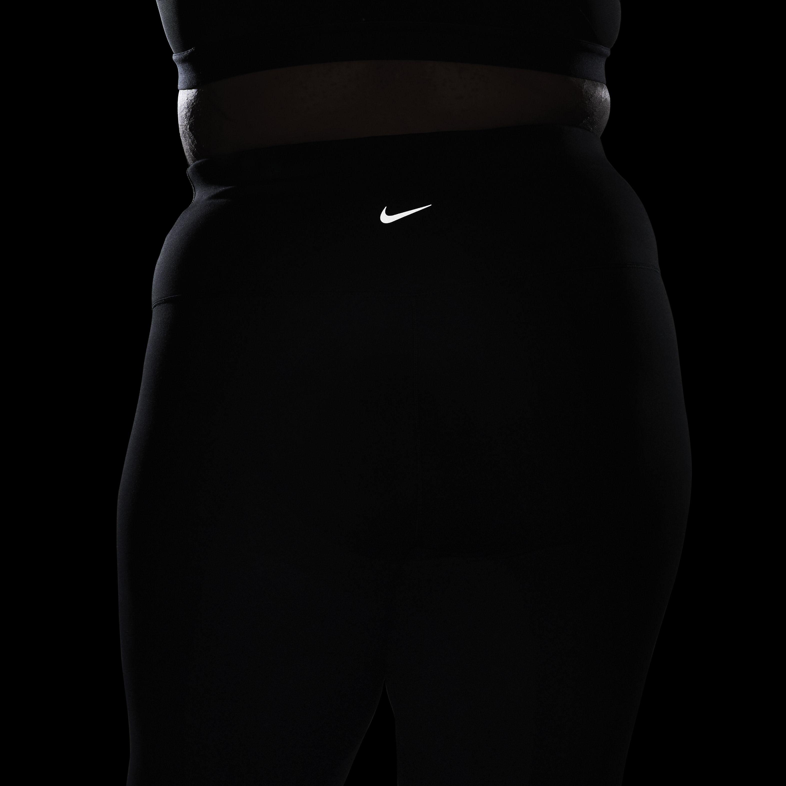 Nike Women's One High Waisted Crop Leggings - BLACK Thumbnail View 8