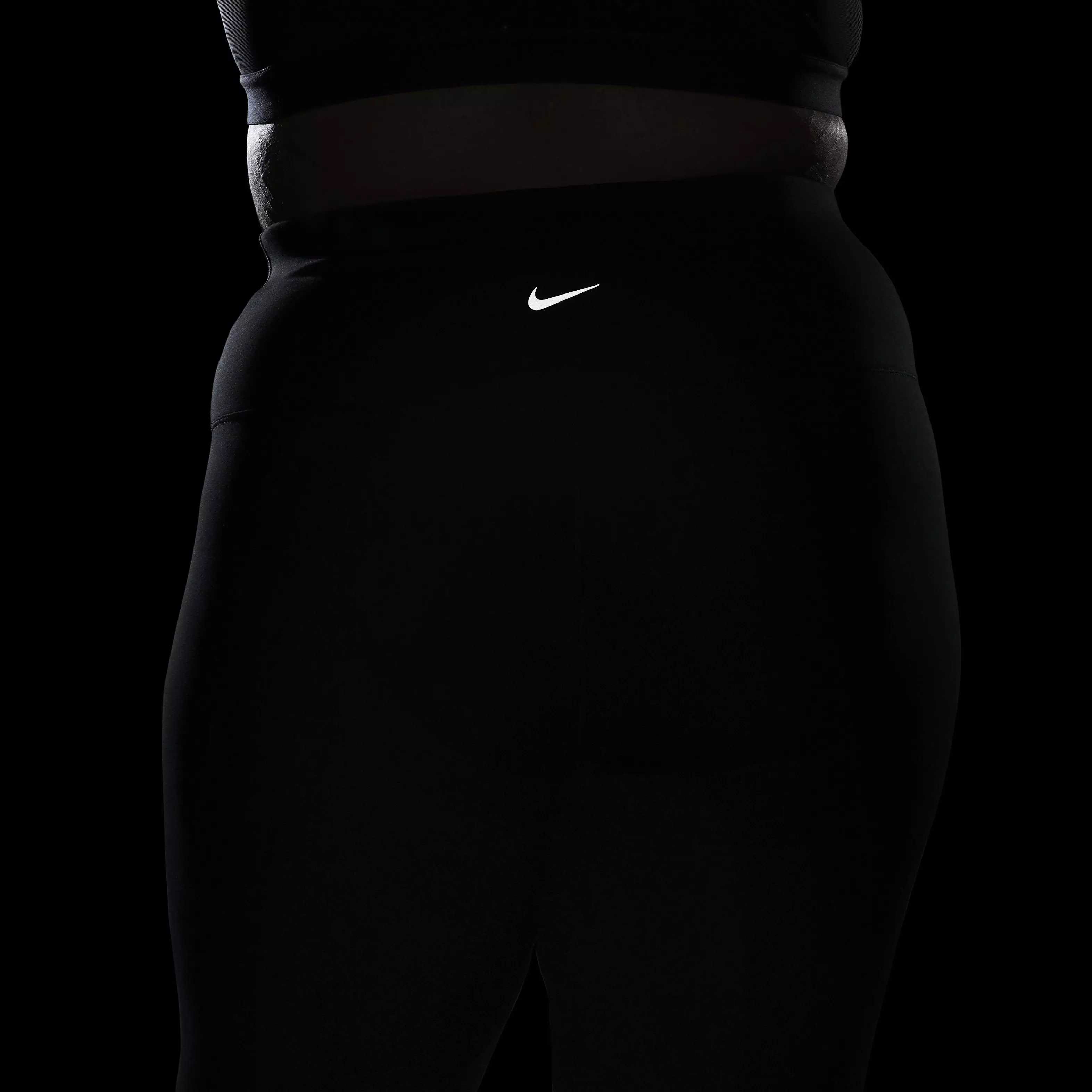 Nike Women's One High Waisted Crop Leggings - BLACK