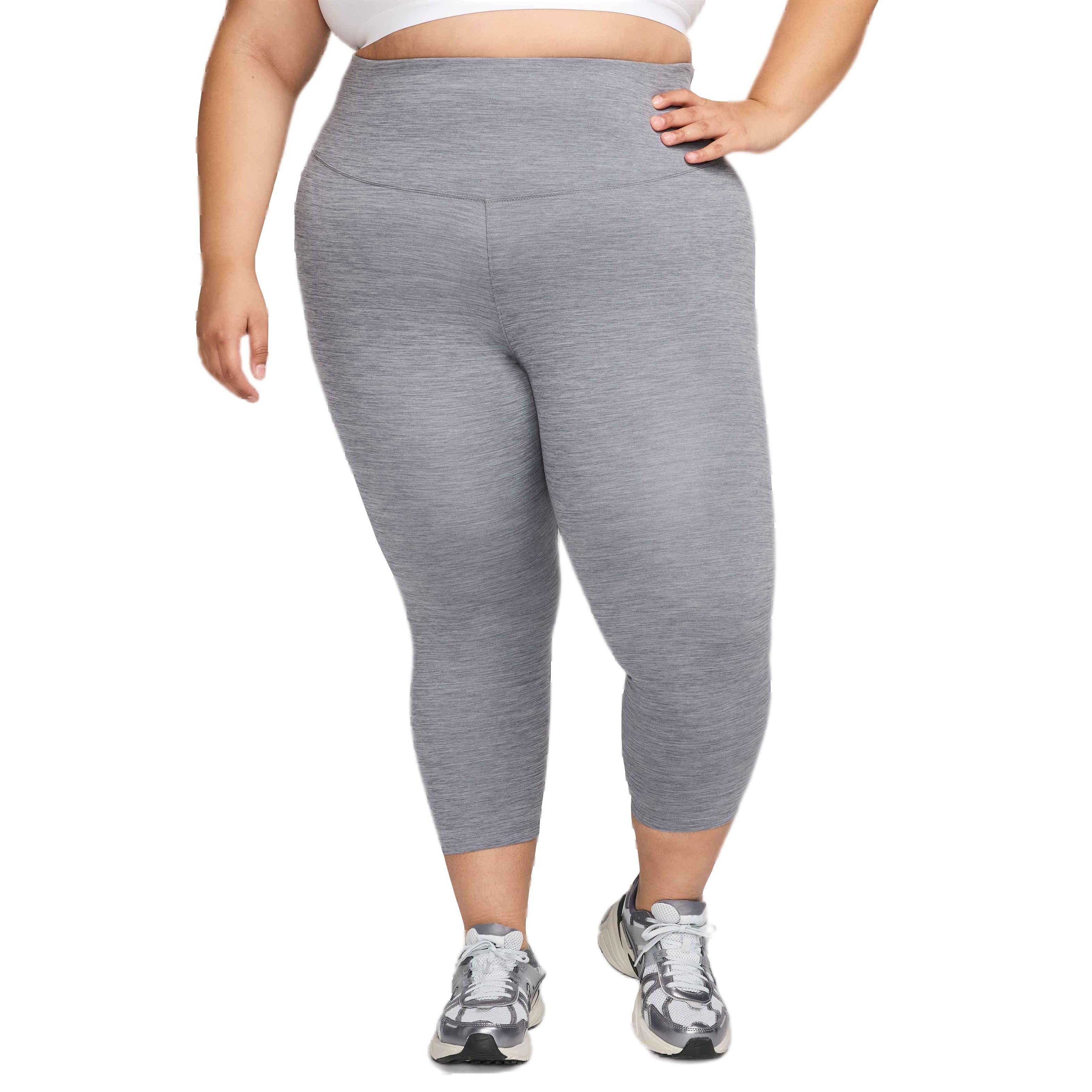 Nike Women's One High Waisted Crop Leggings - GREY Thumbnail View 1
