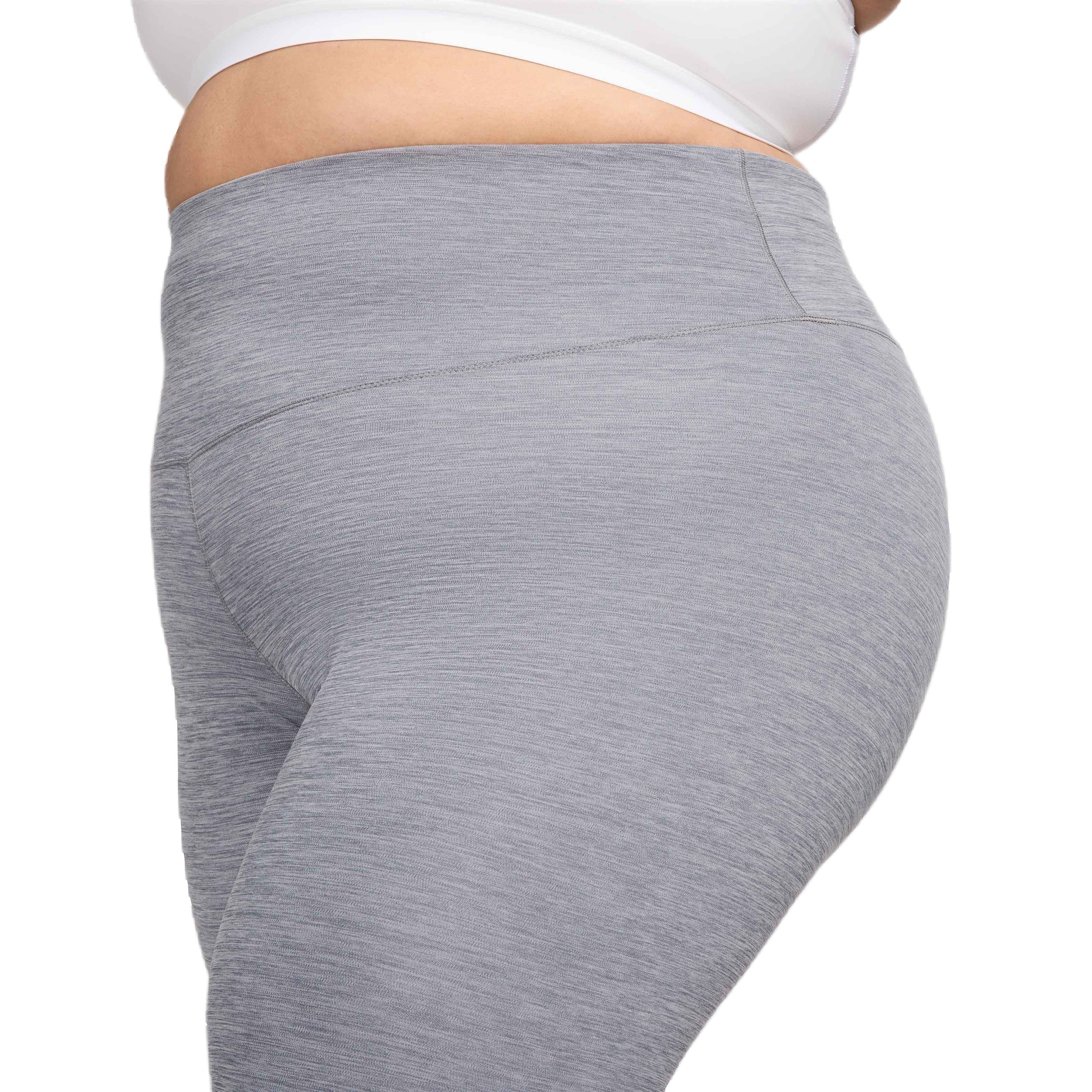 Nike Women's One High Waisted Crop Leggings - GREY Thumbnail View 3
