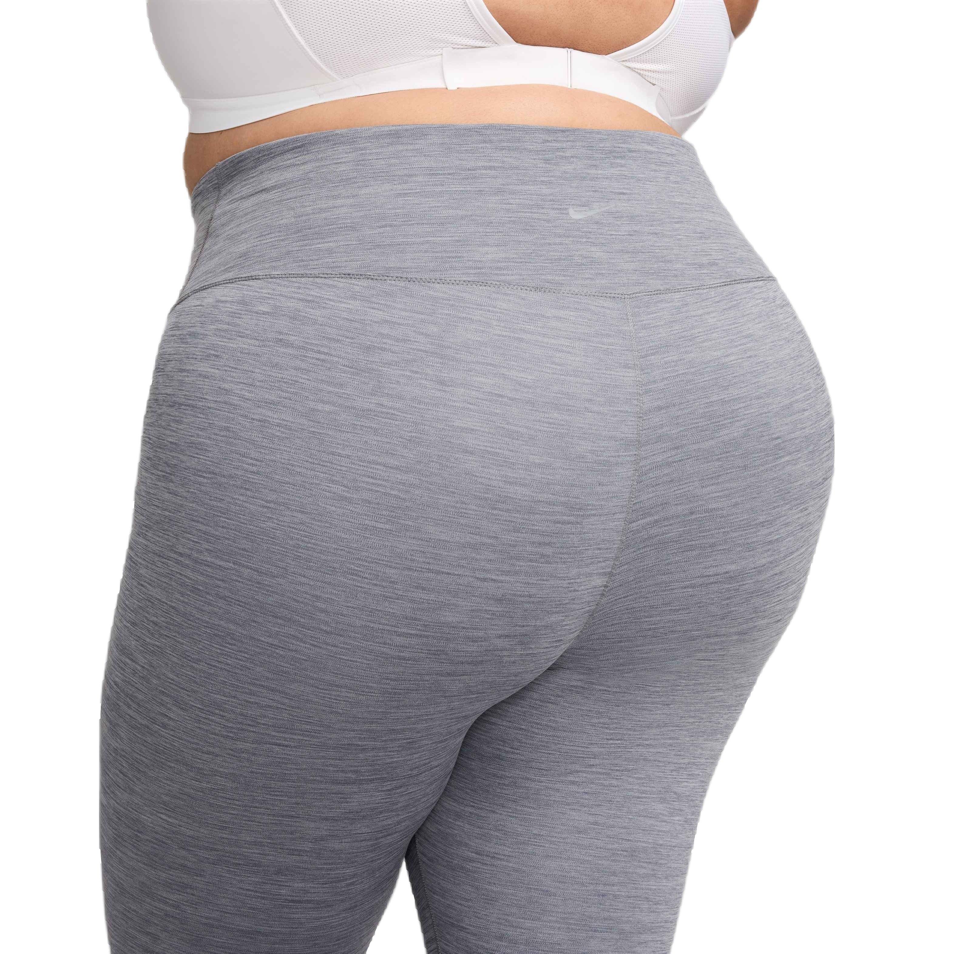 Nike Women's One High Waisted Crop Leggings - GREY Thumbnail View 5