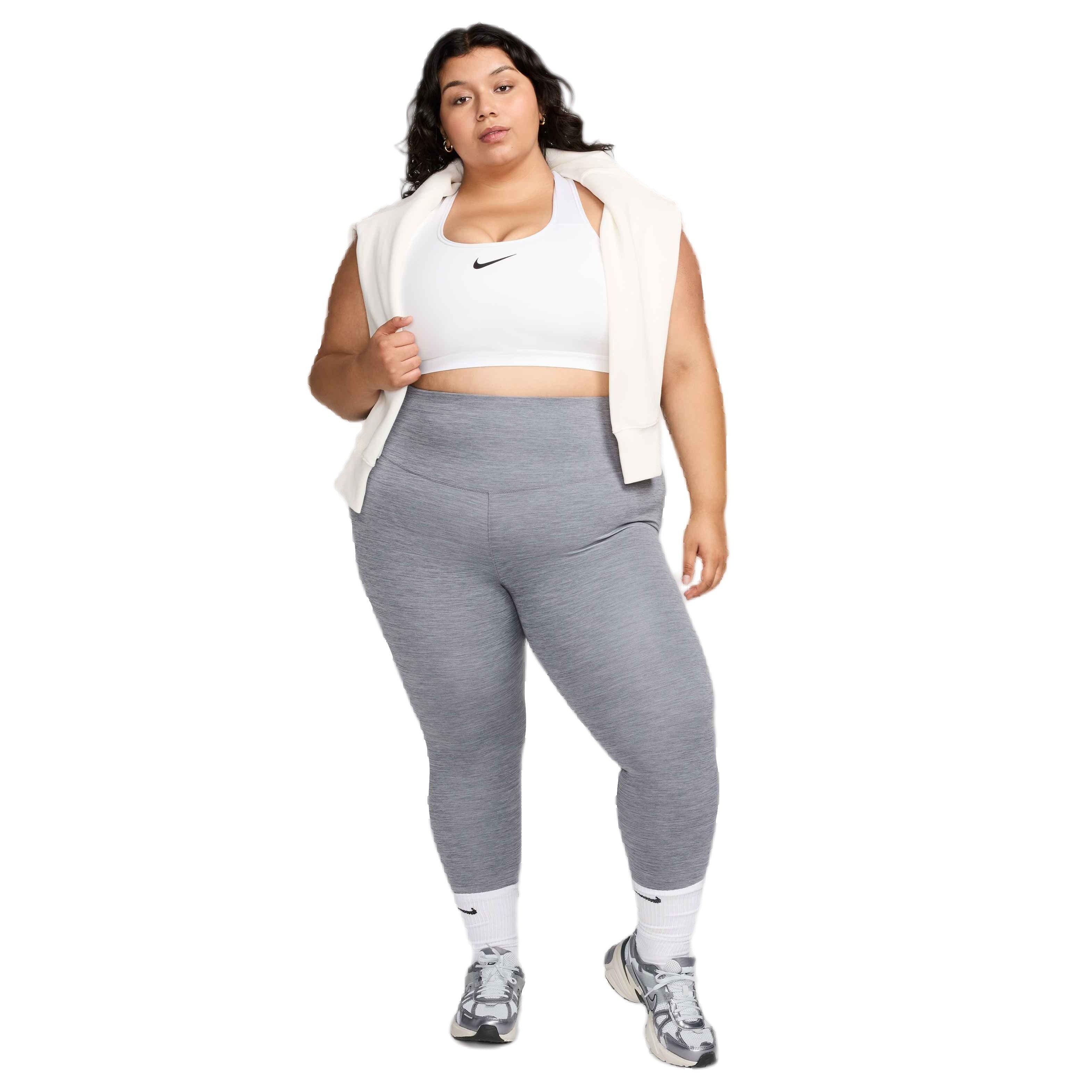 Nike Women's One High Waisted Crop Leggings - GREY Thumbnail View 7