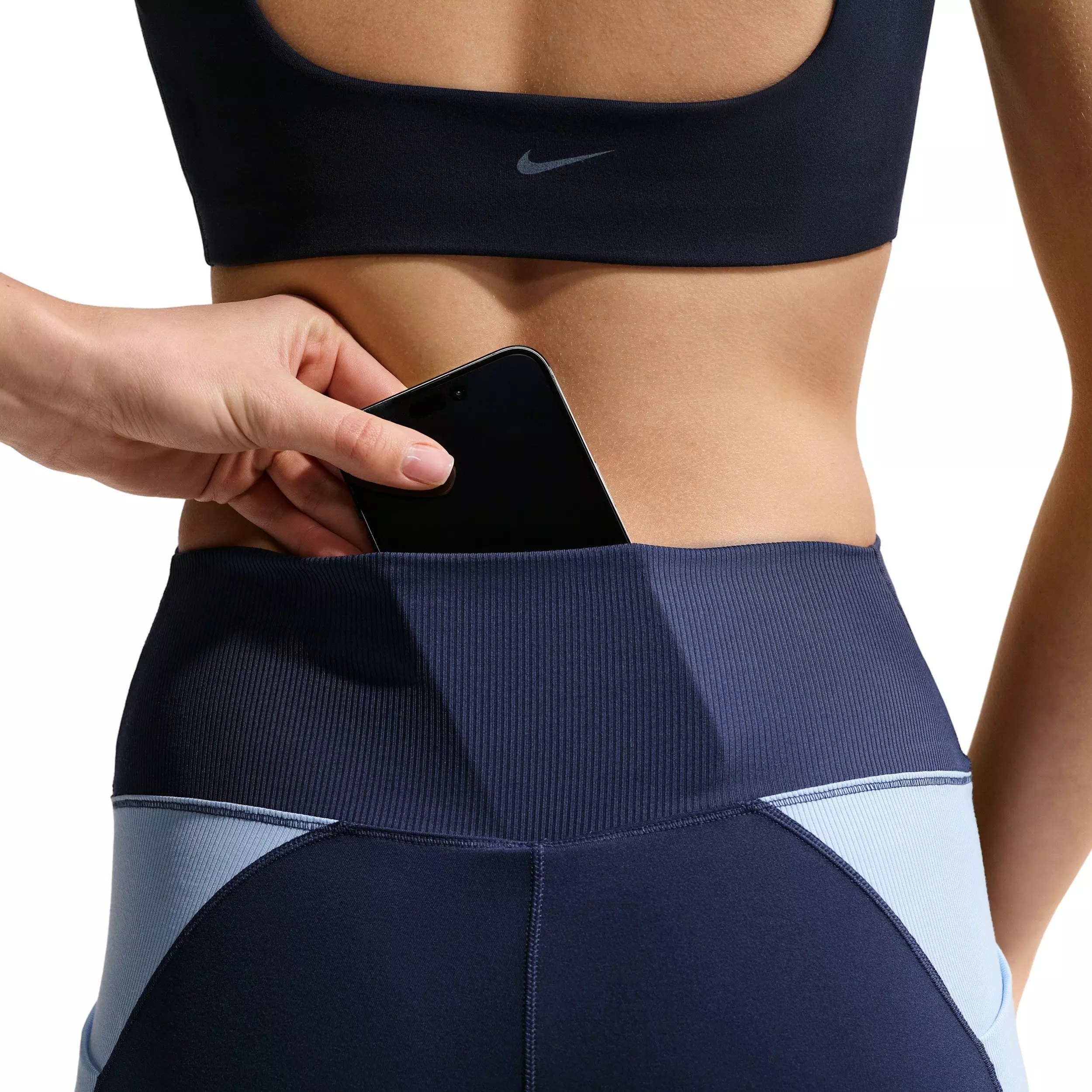 Nike Women's One High-Waisted 7/8 Leggings -Navy - NAVY