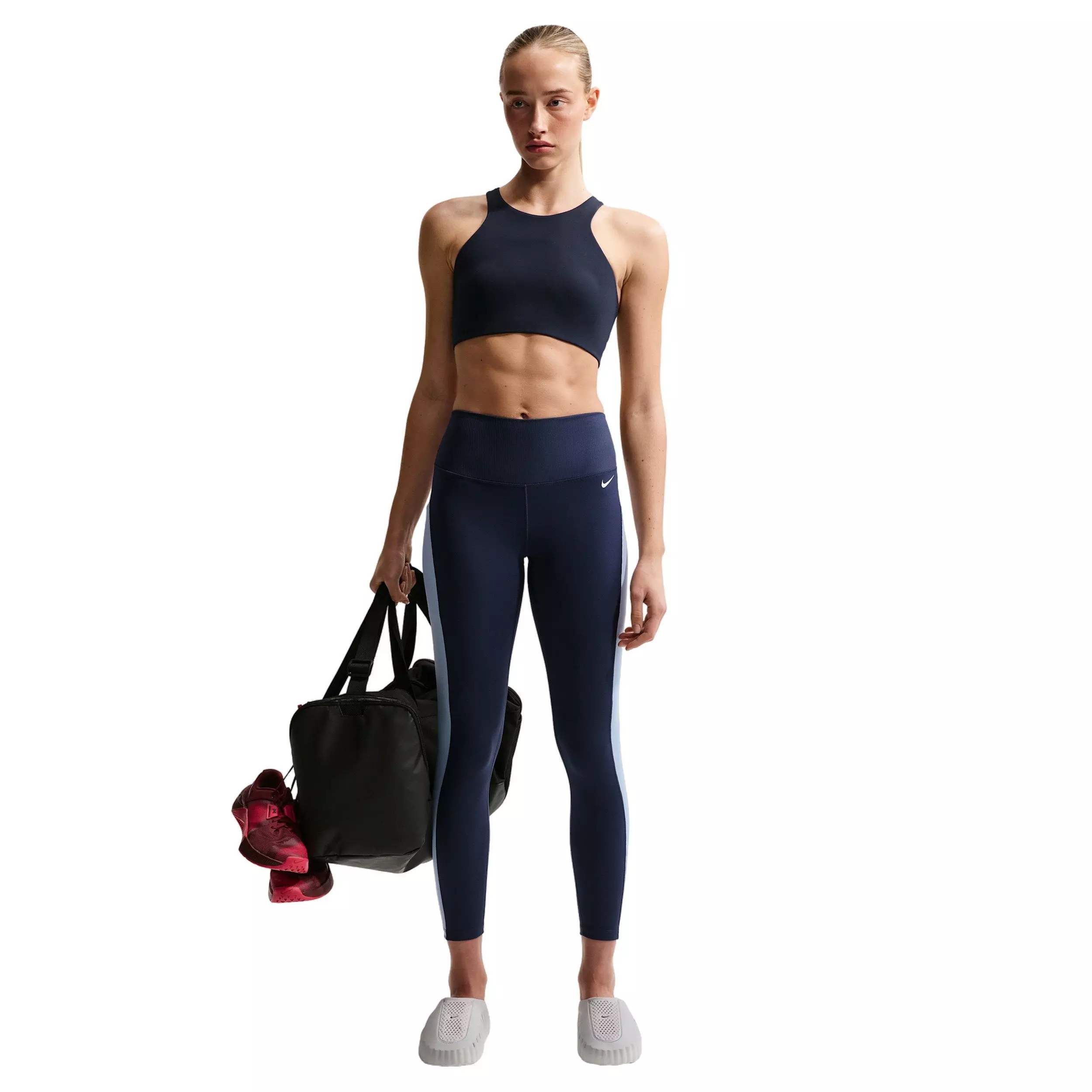 Nike Women's One High-Waisted 7/8 Leggings -Navy - NAVY