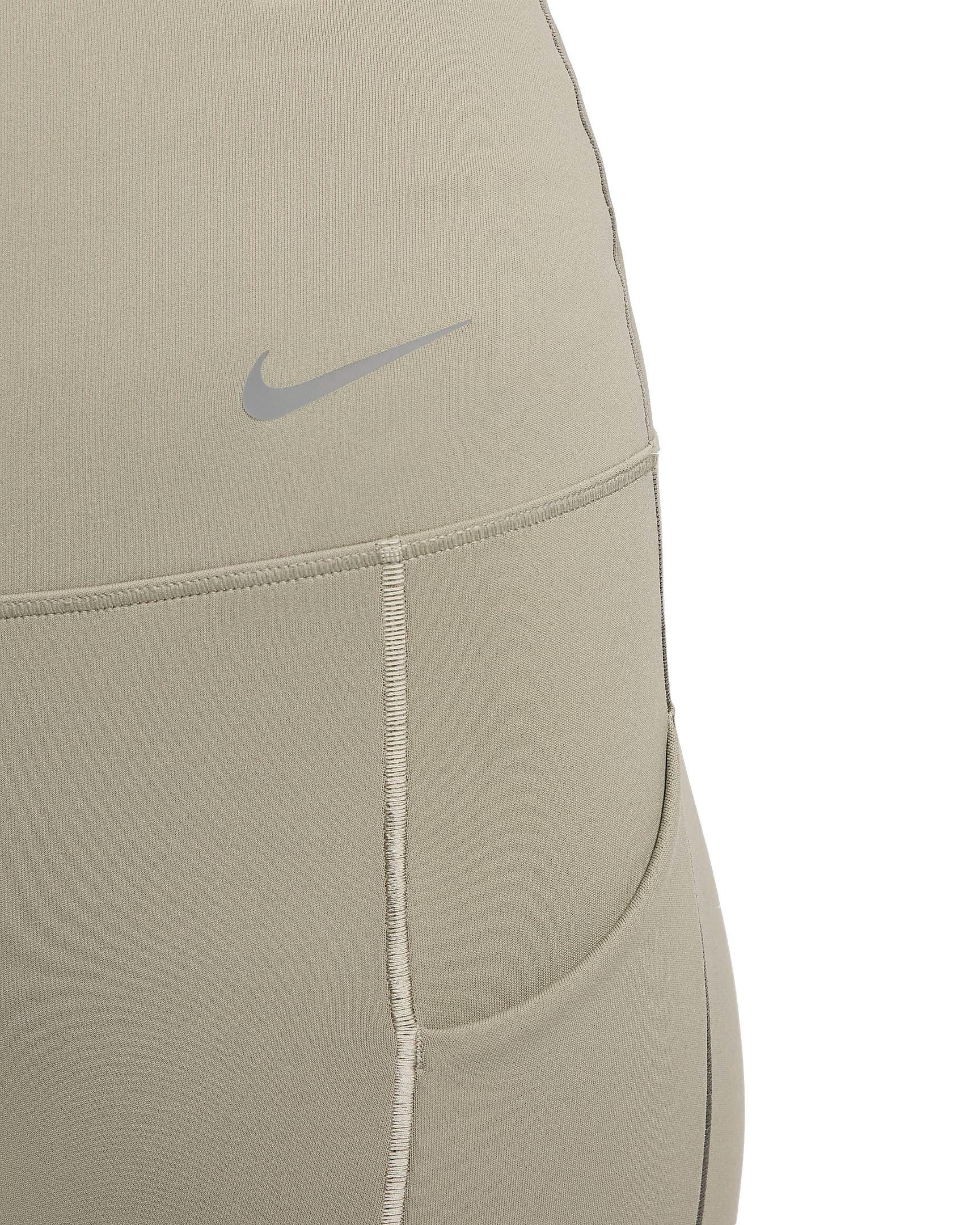 Nike Women's Universa Medium-Support High-Waisted 7/8 Leggings with Pockets - GREEN Thumbnail View 4