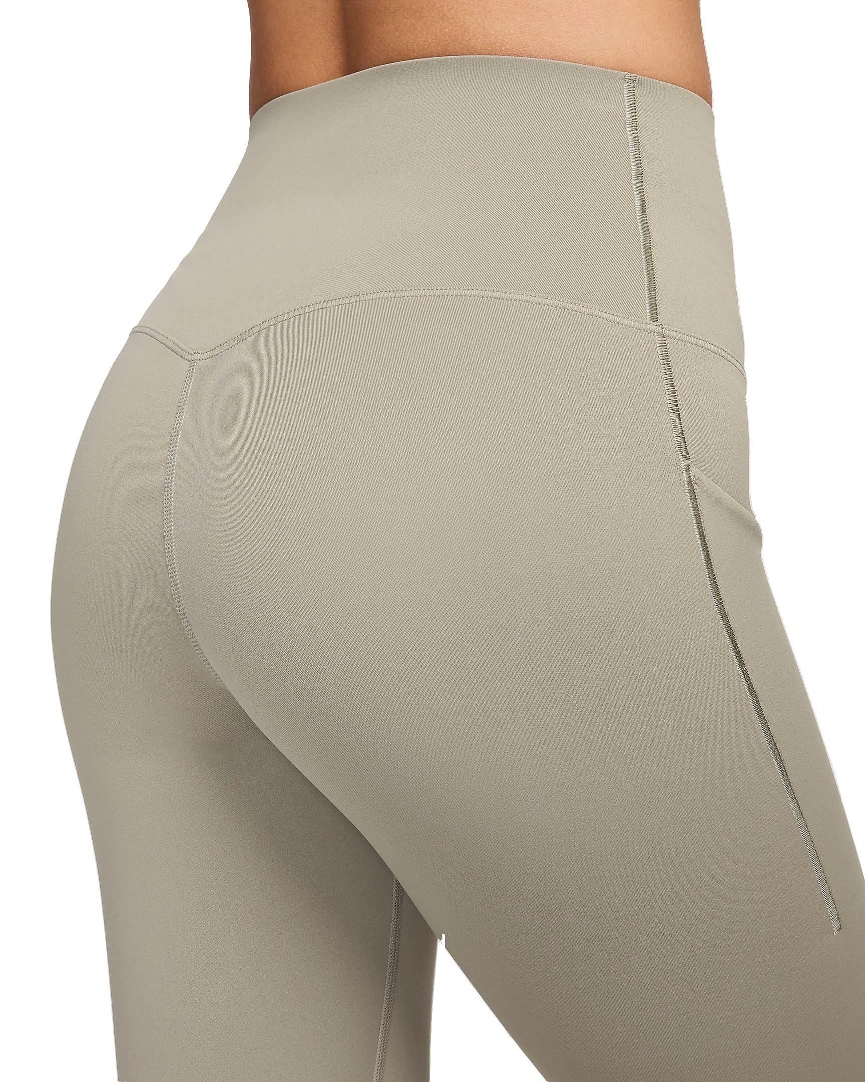 Nike Women's Universa Medium-Support High-Waisted 7/8 Leggings with Pockets - GREEN Thumbnail View 5