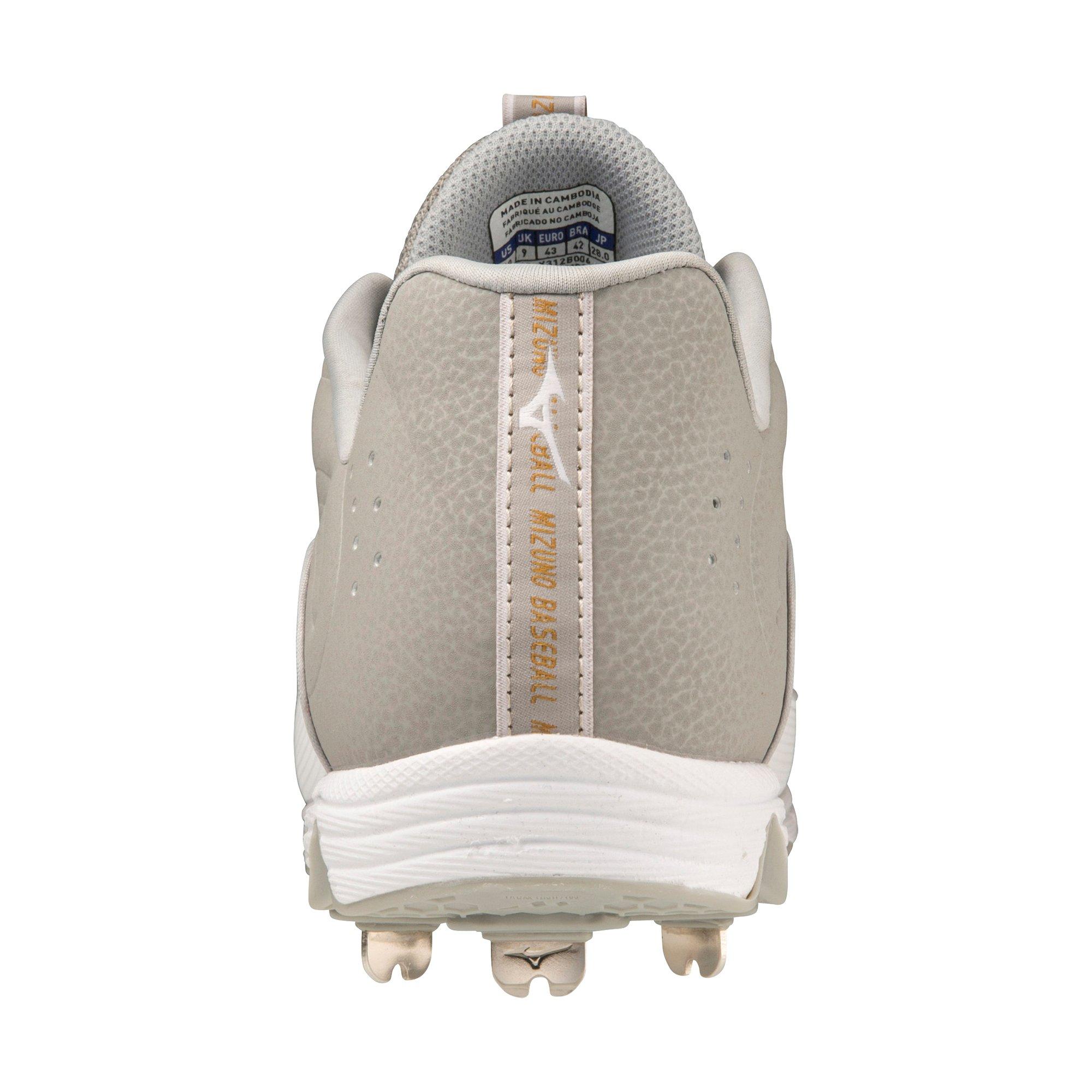 Mizuno 9-Spike Ambition 3 "Grey/White" Men's Baseball Cleat - GREY/WHITE Thumbnail View 5