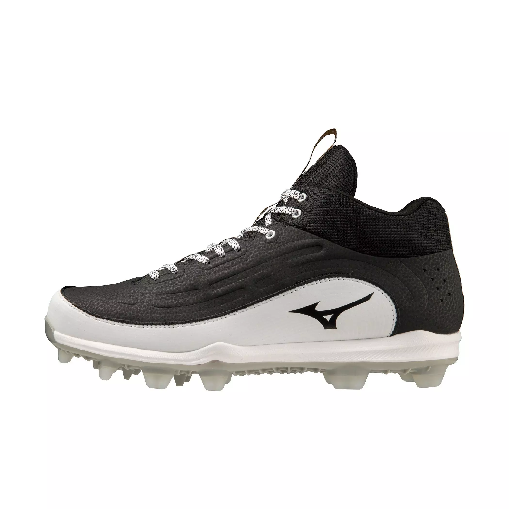 Mizuno Ambition 3 Mid TPU "Black/White" Men's Baseball Cleat - BLACK/WHITE