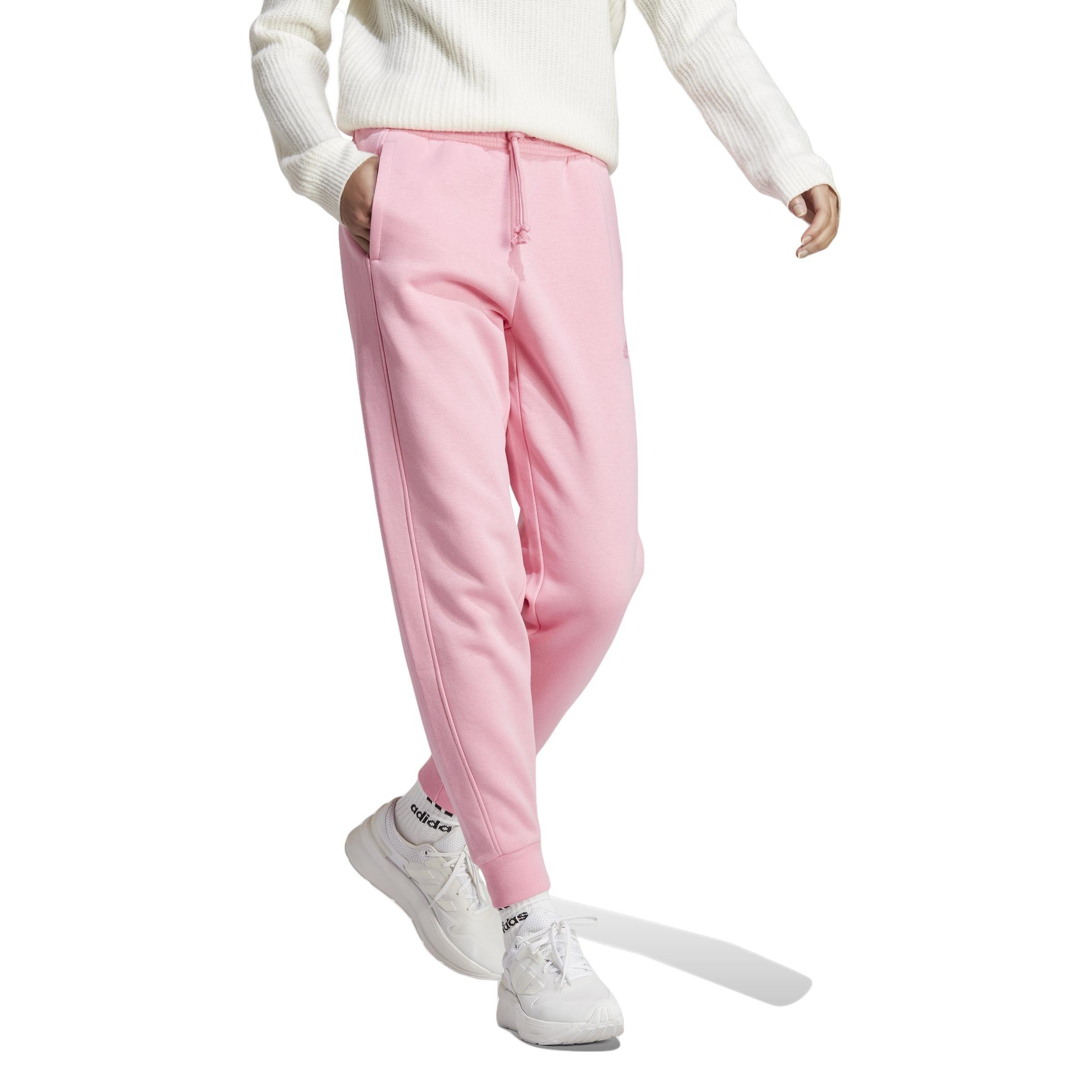 Adidas originals new neutrals logo cuffed sweatpants in online pink