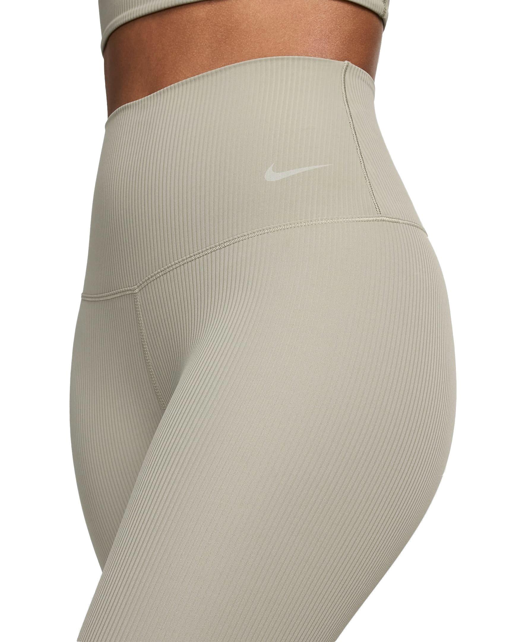 Nike Women's Zenvy Rib Gentle-Support High-Waisted 7/8 Leggings - GREEN Thumbnail View 3