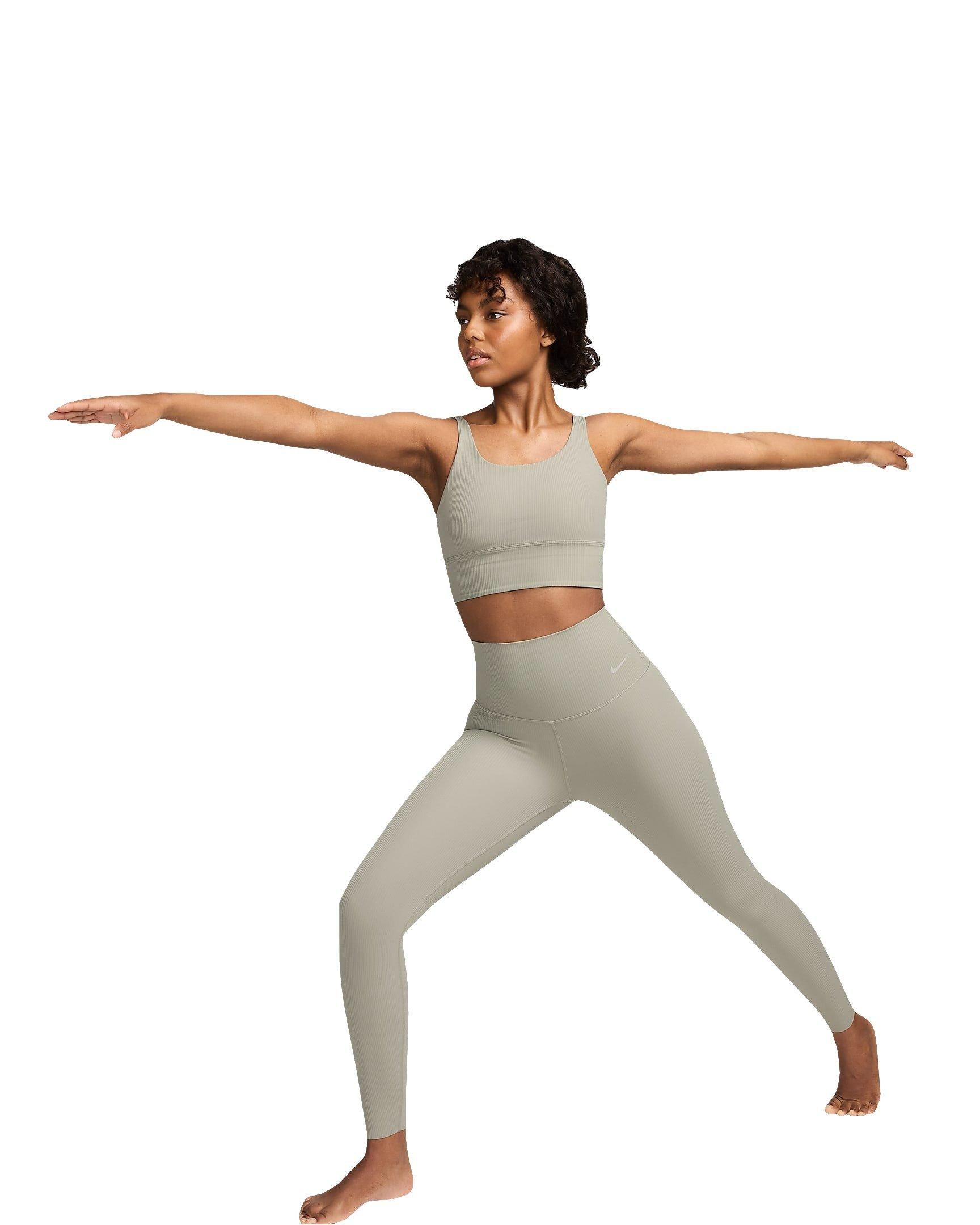 Nike Zenvy Rib Women's High-Waisted 7/8 Leggings - Brown