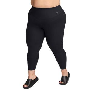 Nike Women's Zenvy Rib High-Waisted Gentle-Support 7/8 Leggings -Black