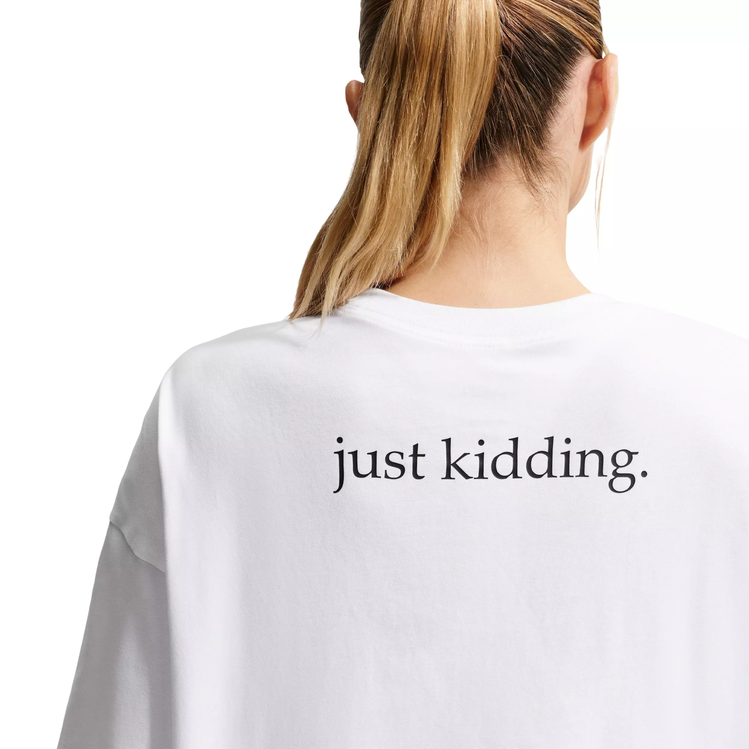 Nike Women's Oversized Fri-FIT Short-Sleeve T-Shirt -White - WHITE